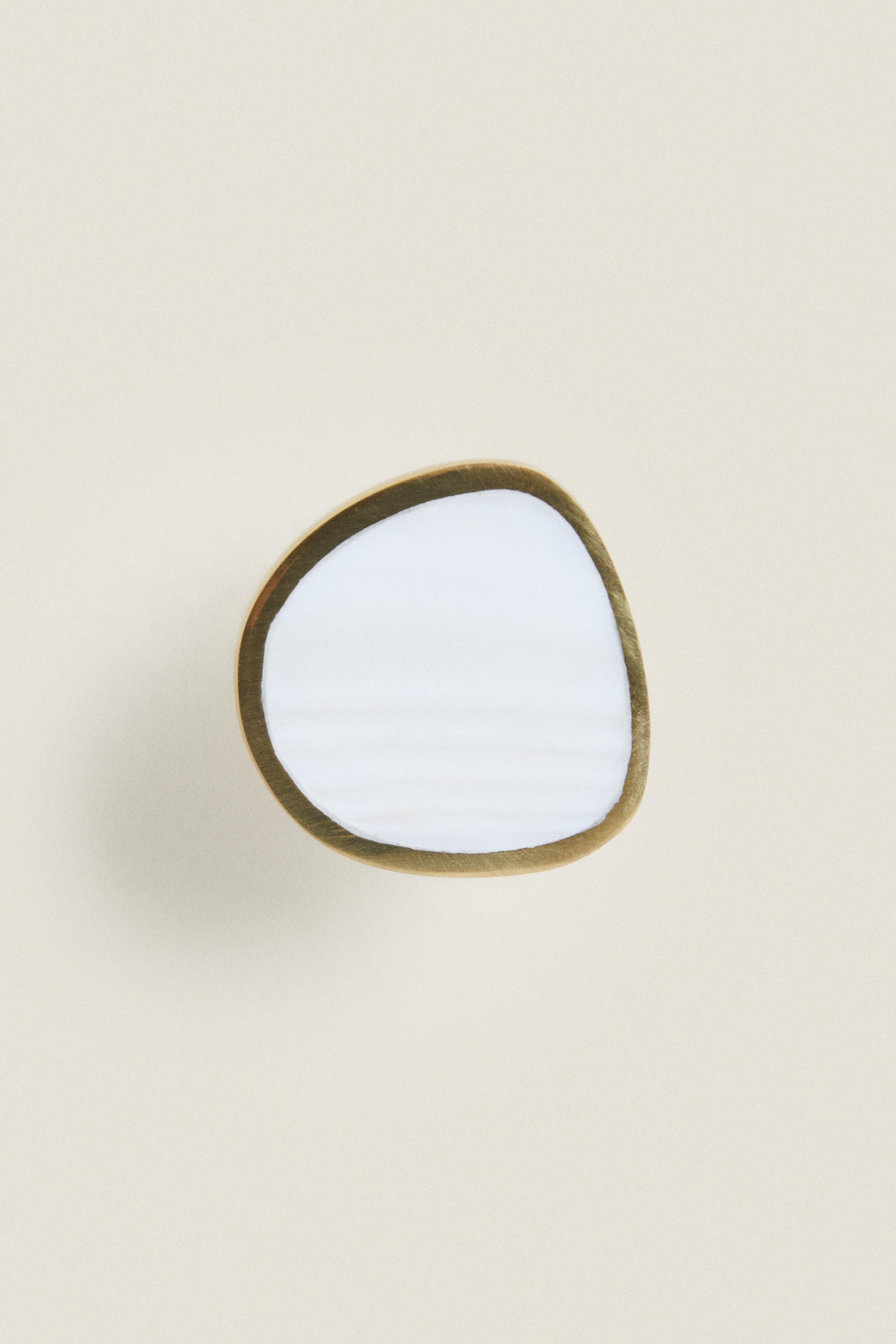 SET OF IRREGULAR MOTHER-OF-PEARL KNOBS (SET OF 2)