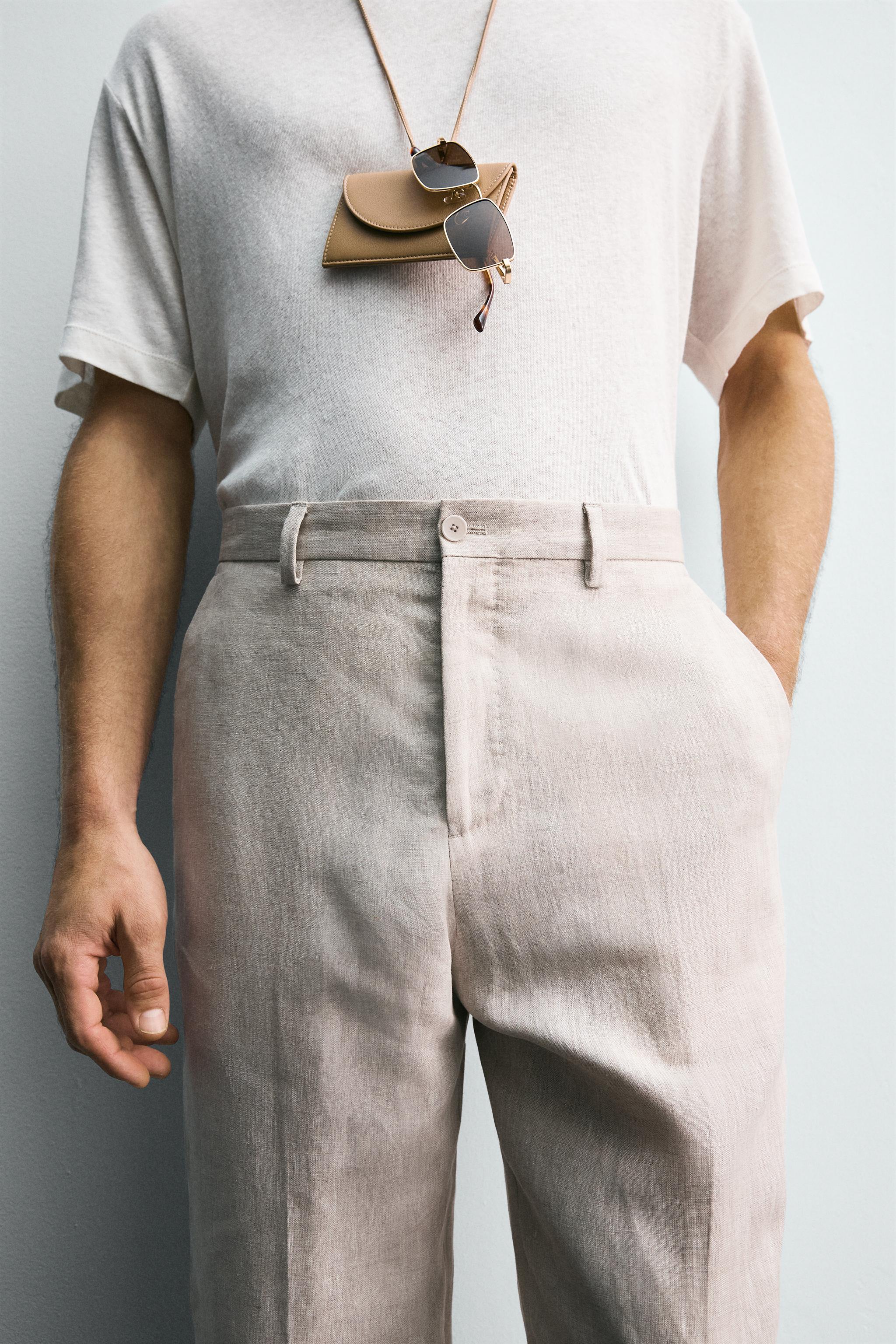 SUIT PANTS IN 100% LINEN