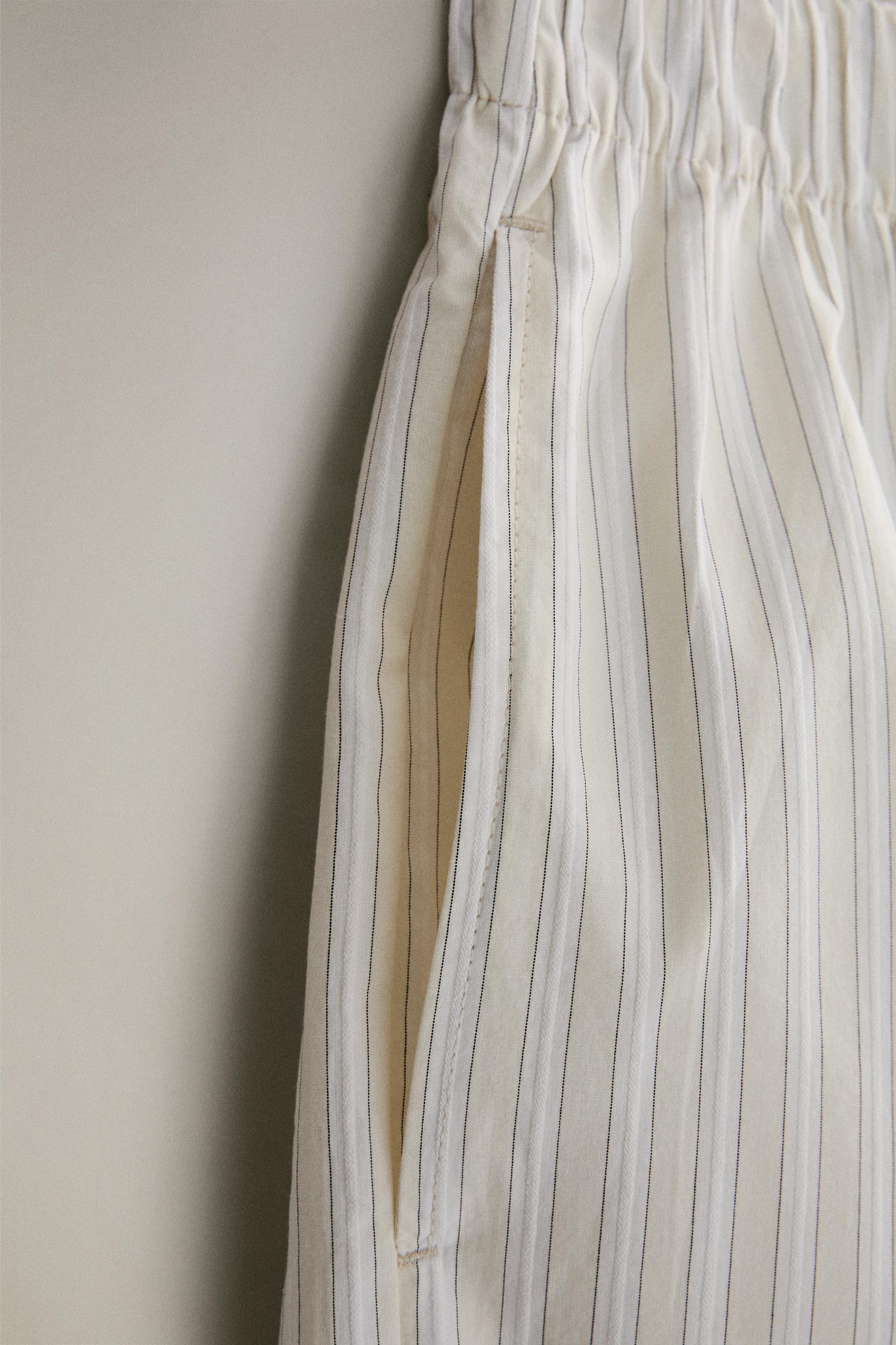 STRIPED COTTON SHORTS