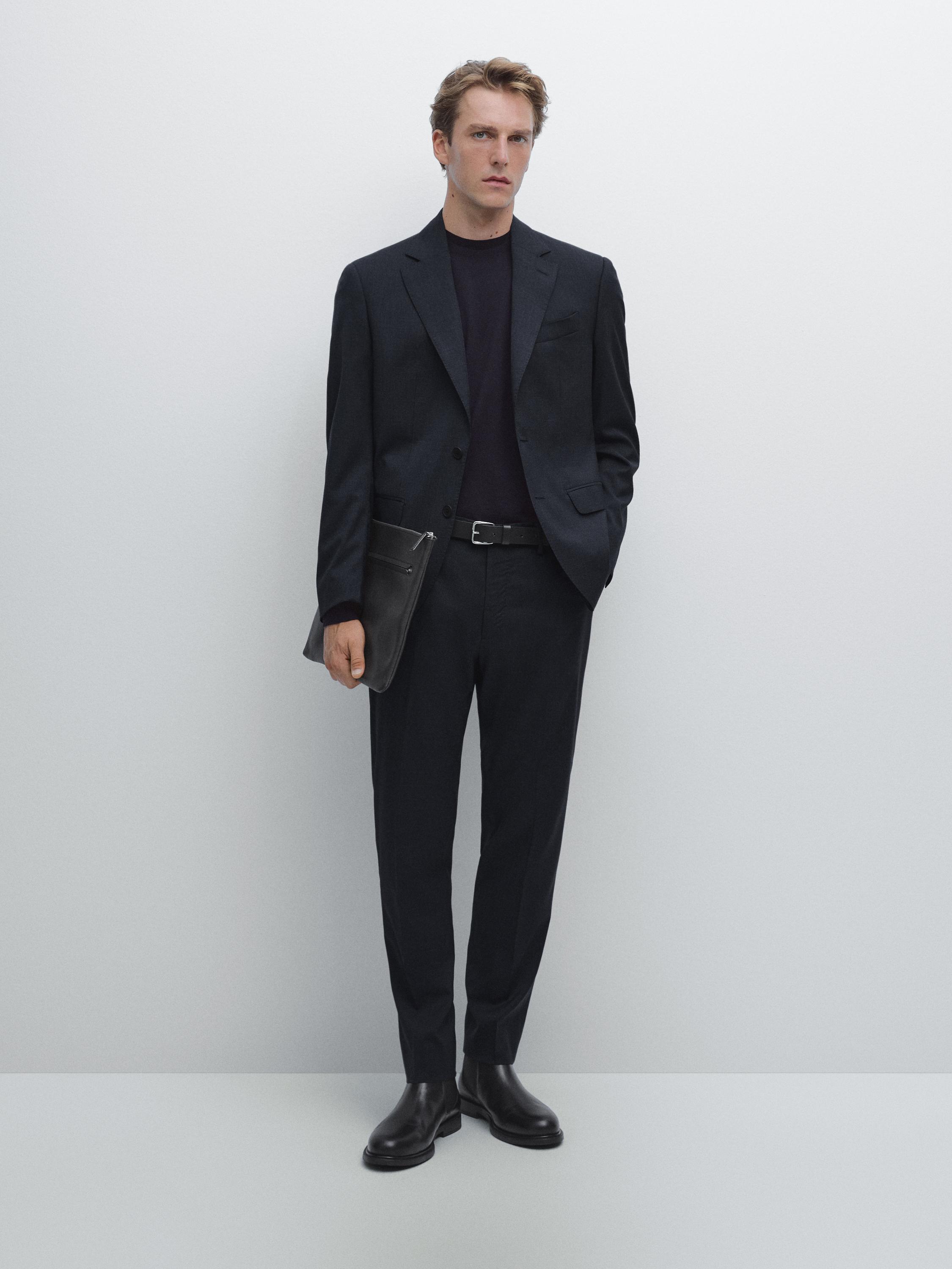 Houndstooth suit trousers