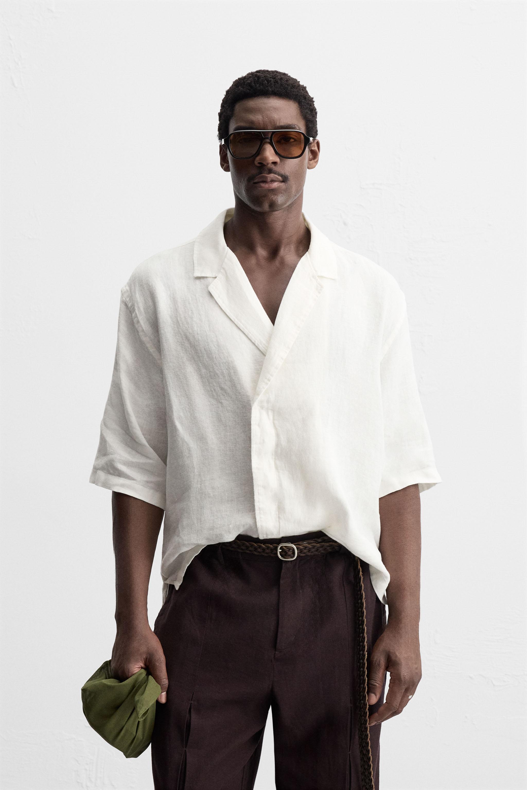 100% LINEN KIMONO SHIRT