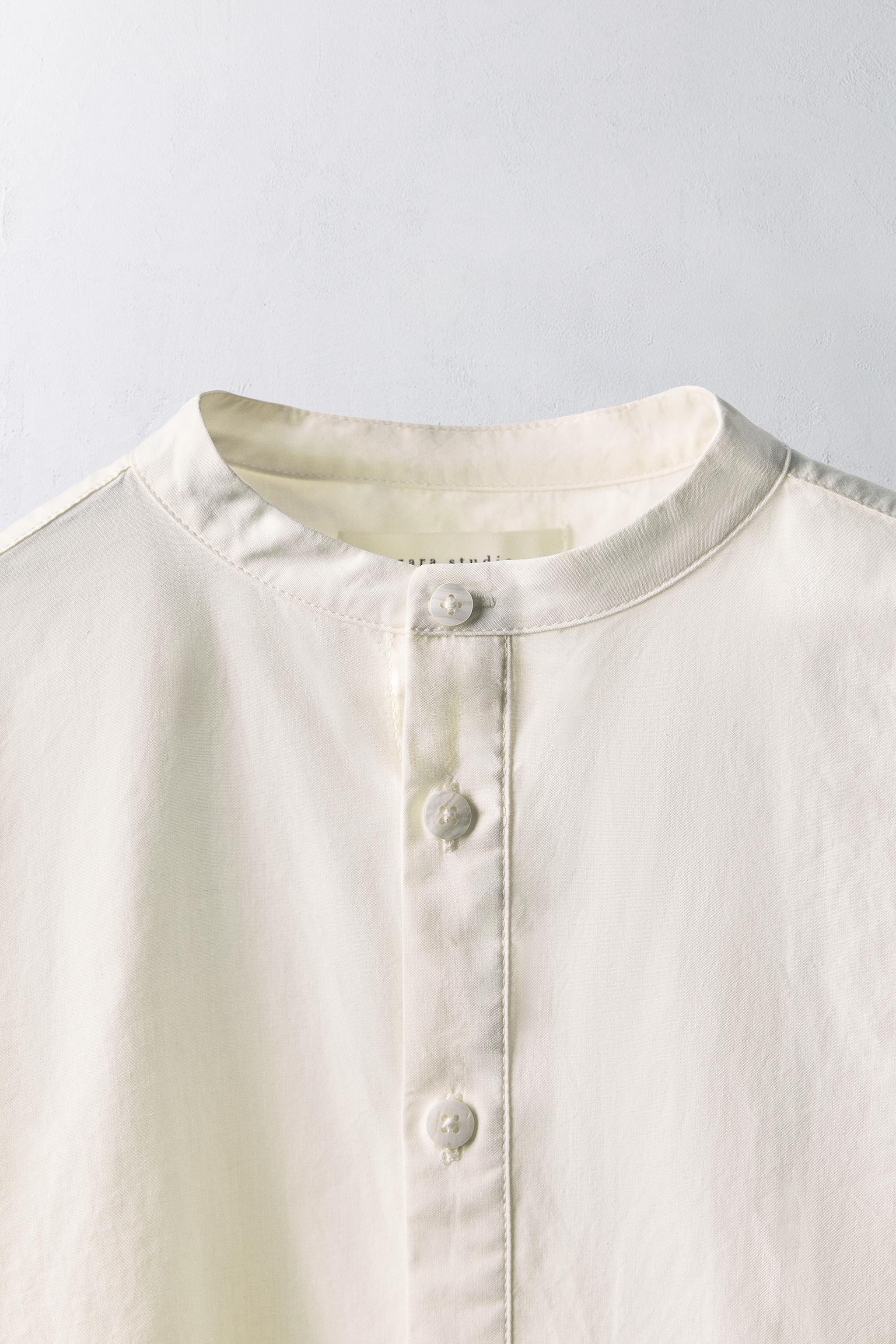6-10 YEARS/ LIMITED EDITION MANDARIN COLLAR POPLIN SHIRT