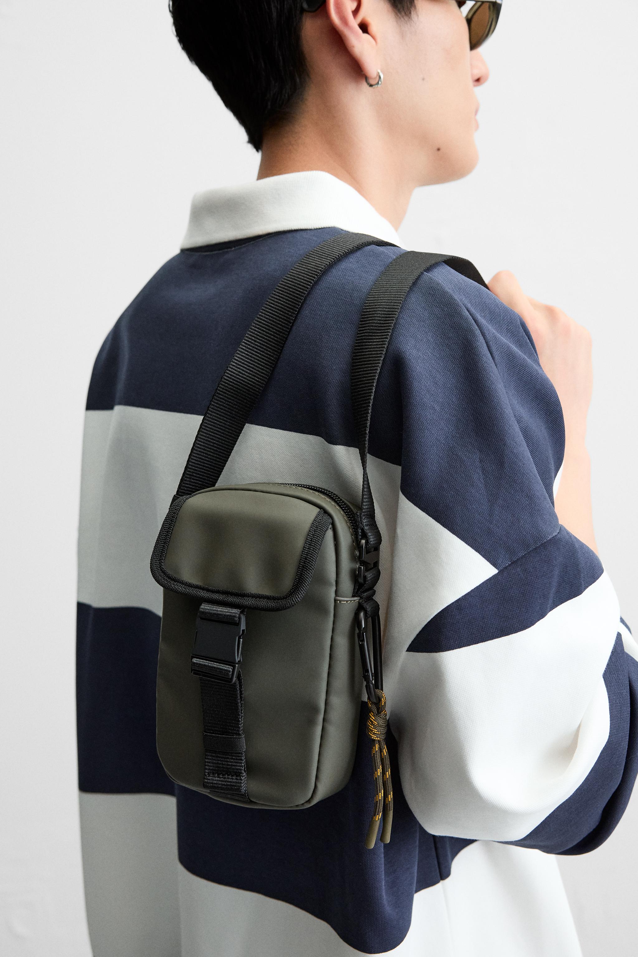 RUBBERIZED CROSSBODY BAG