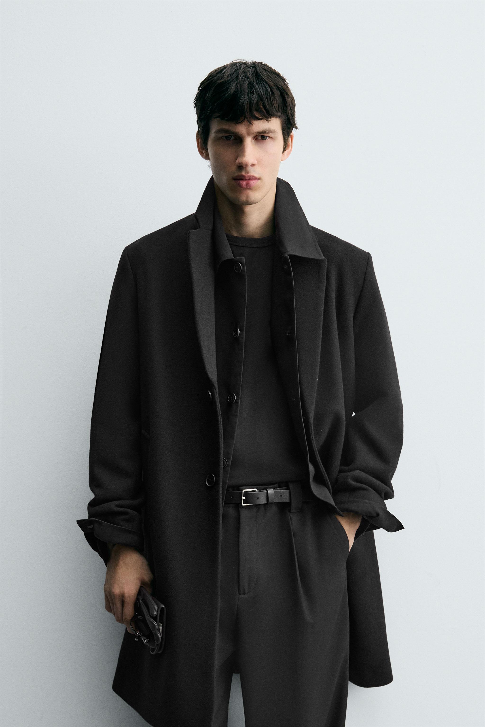 REGULAR FIT WOOL BLEND COAT