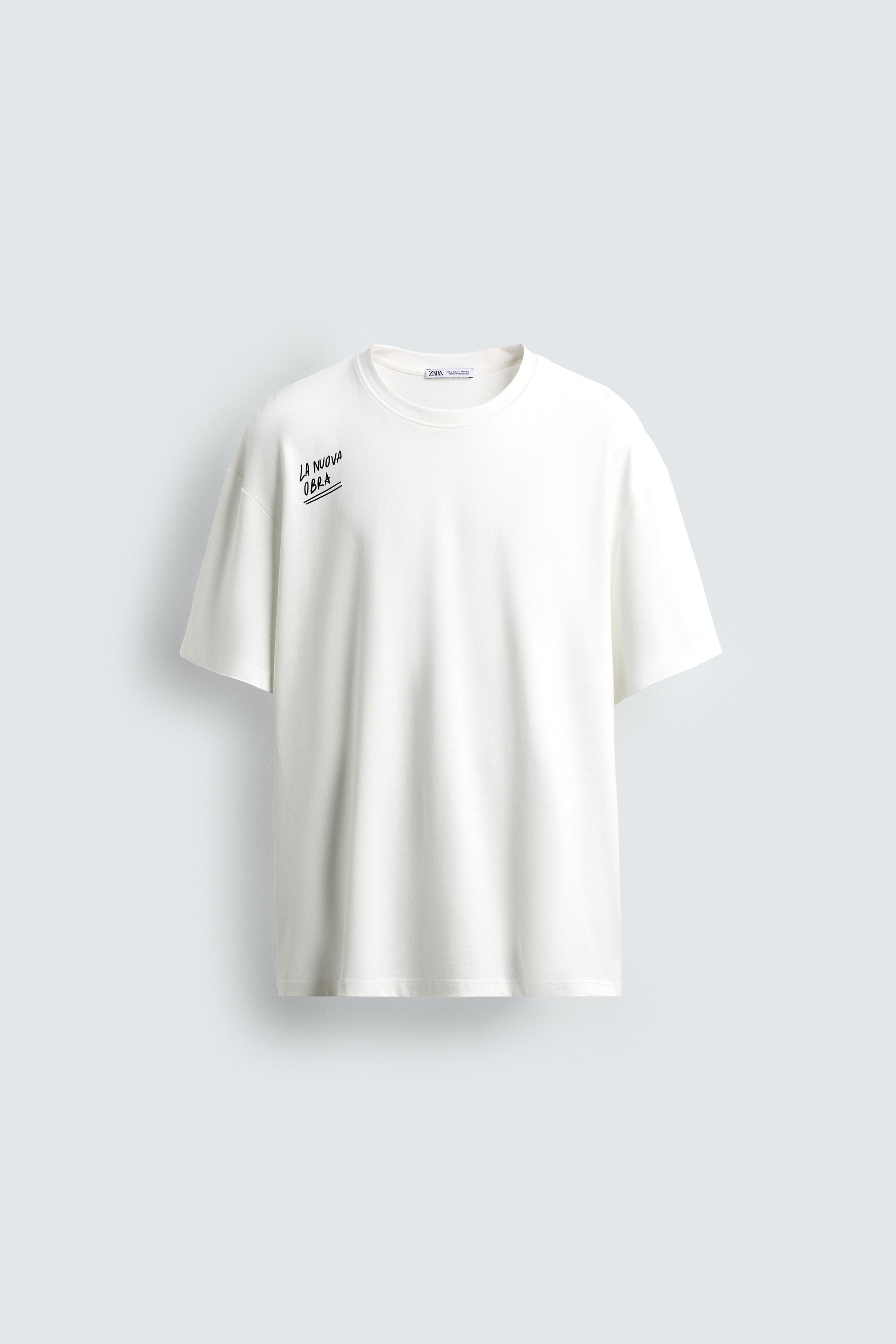 EMBROIDERED TEXT T-SHIRT