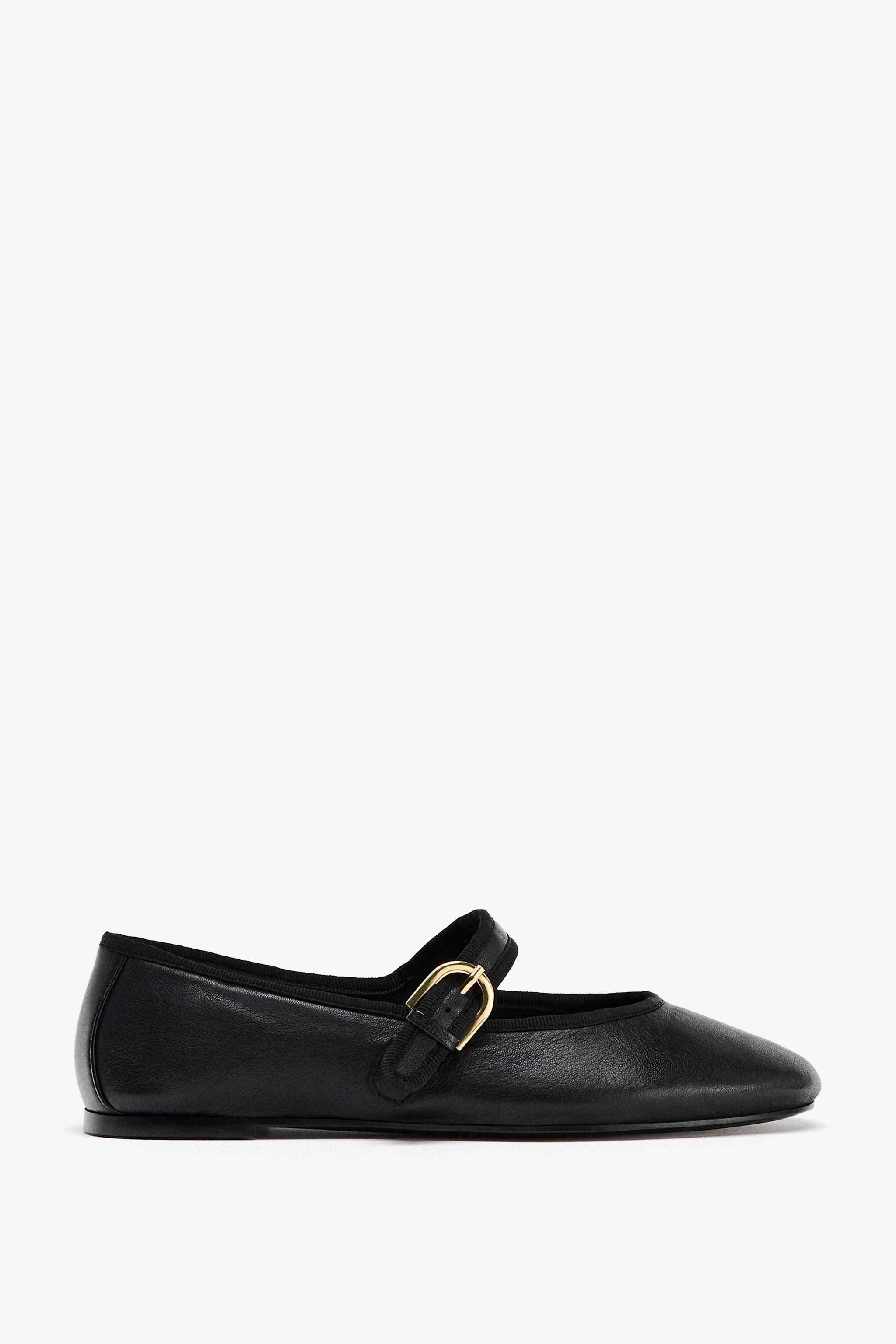 LEATHER BALLET FLATS