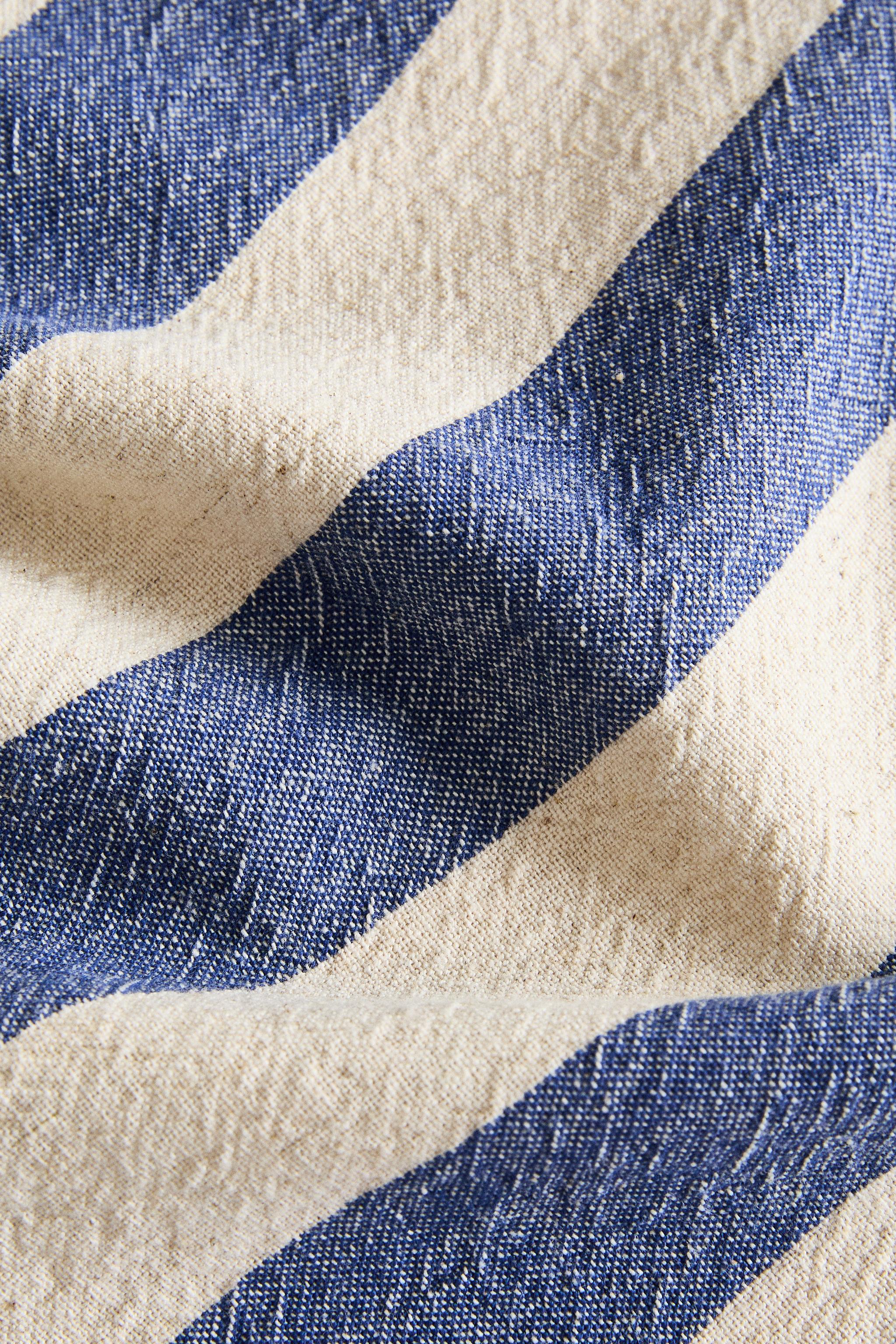 DYED THREAD STRIPED TABLECLOTH