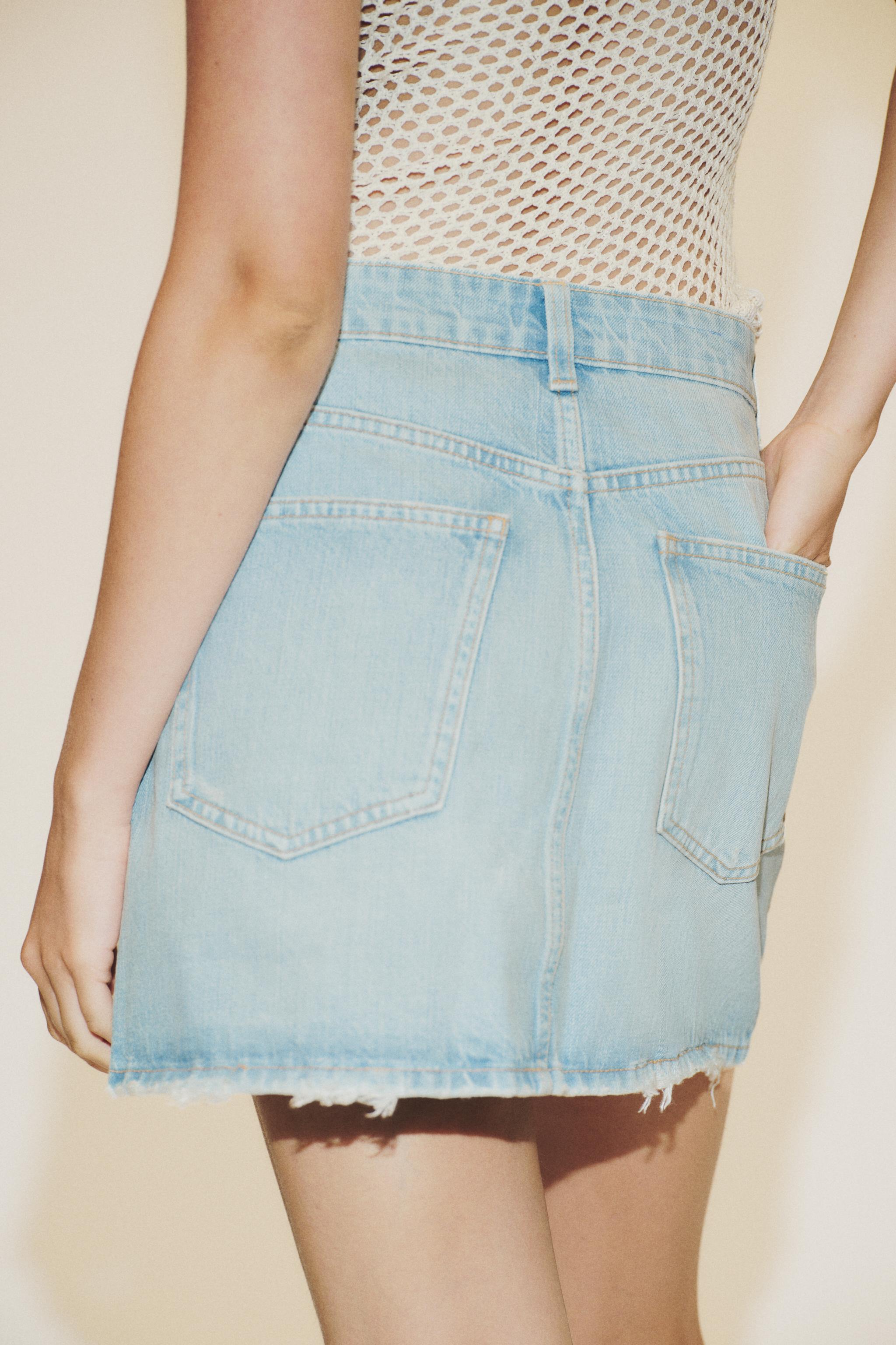 TRF DENIM MINI SKIRT