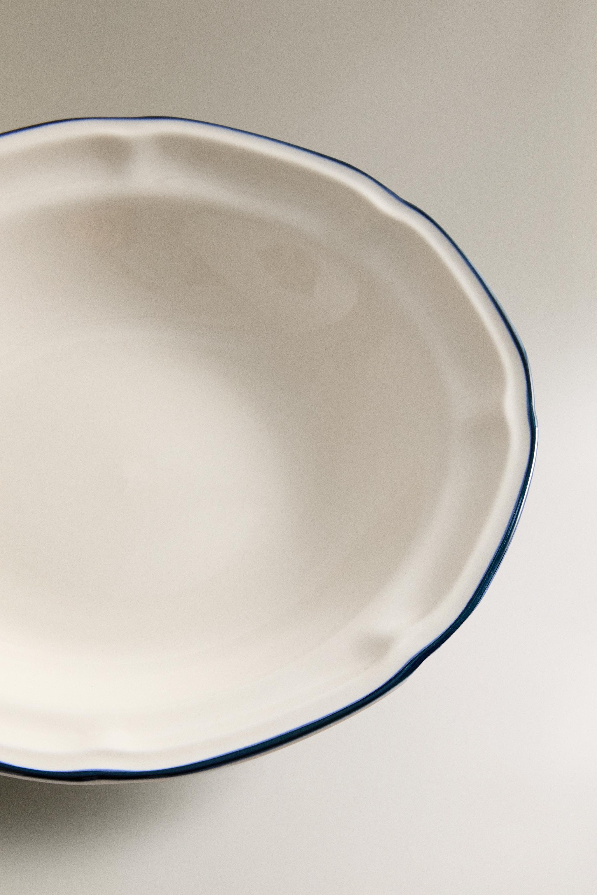 SOUP PLATE WITH CONTRAST RIM