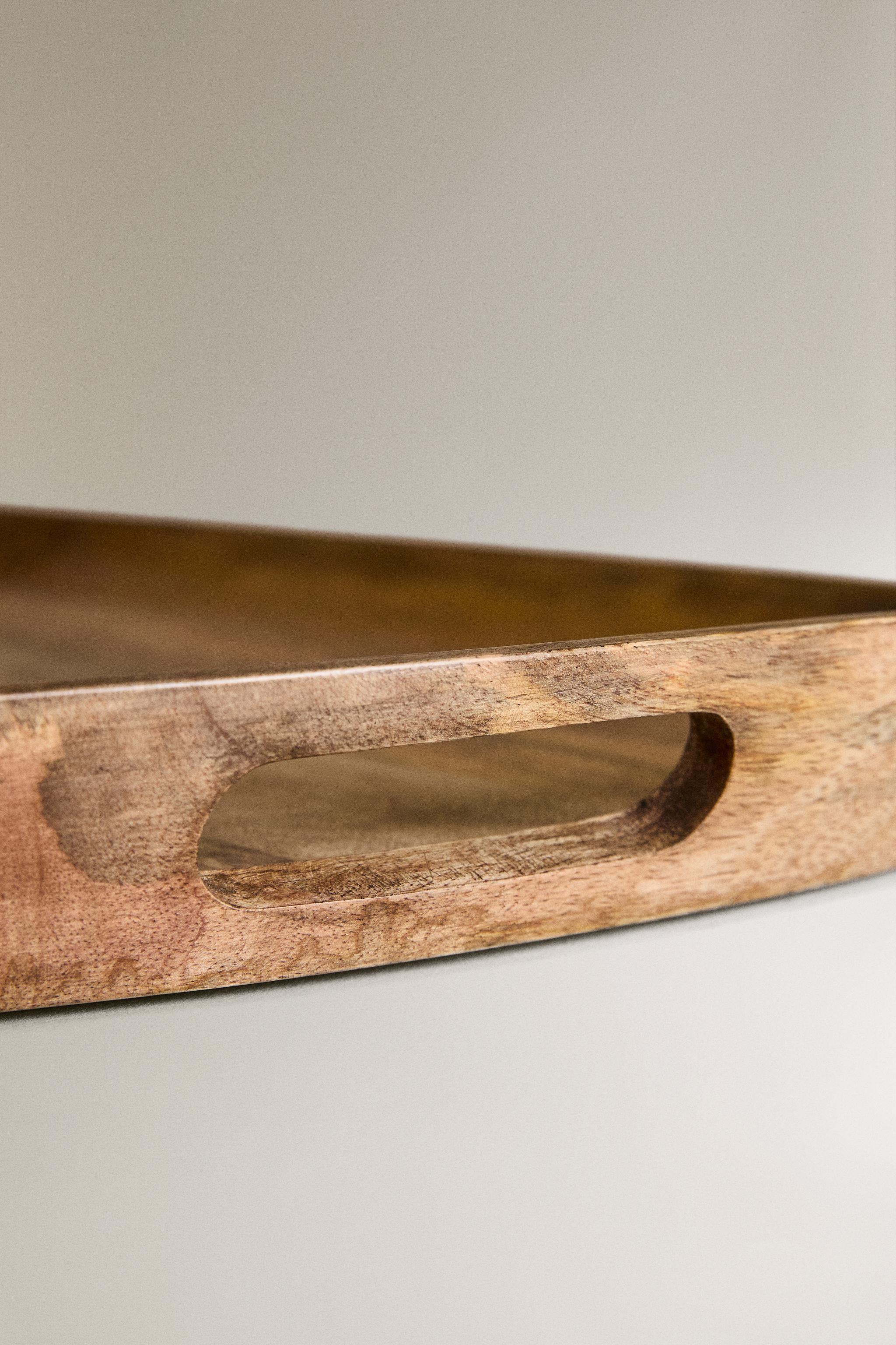 WOODEN TRAY WITH HANDLES
