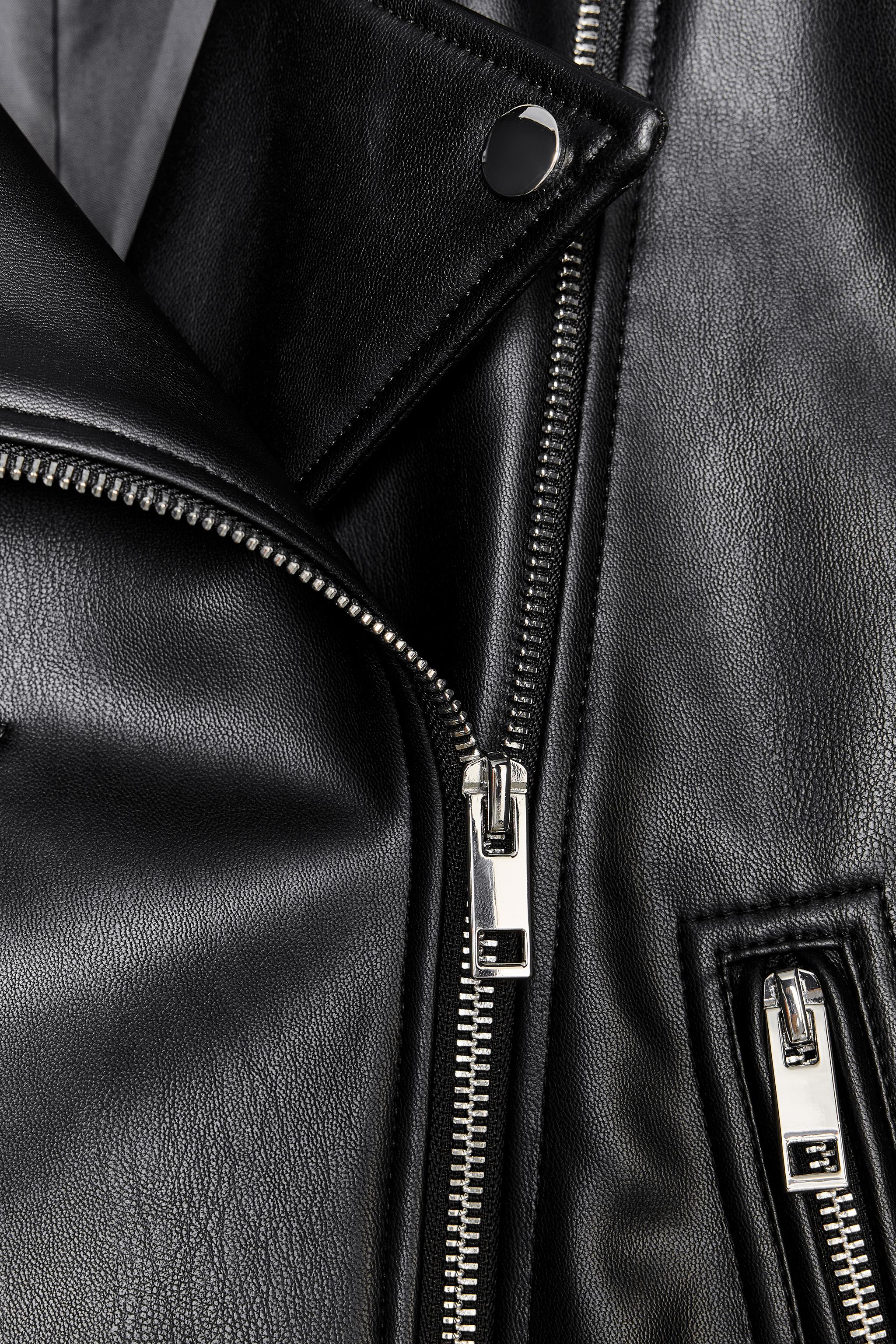FAUX LEATHER BIKER JACKET