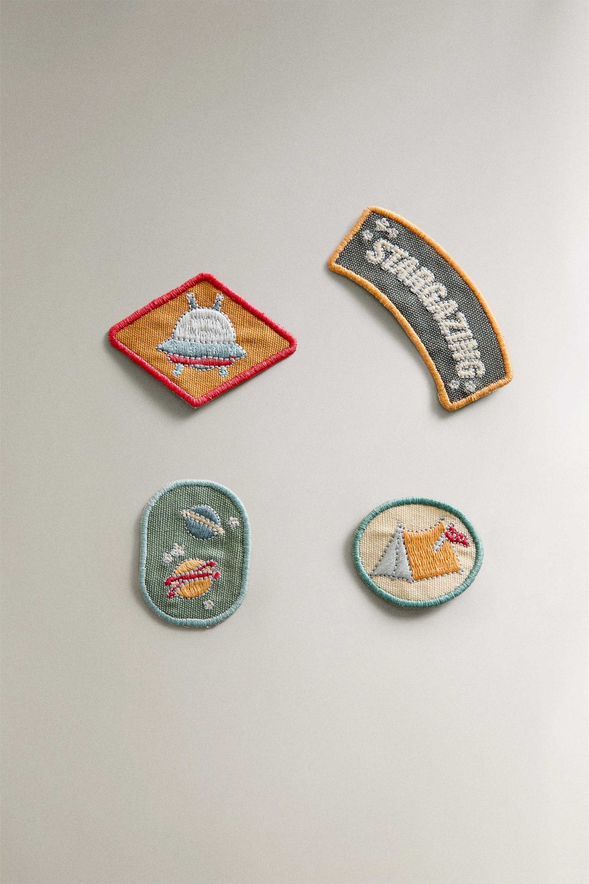 SET OF CHILDREN'S SPACE PATCHES (SET OF 4)