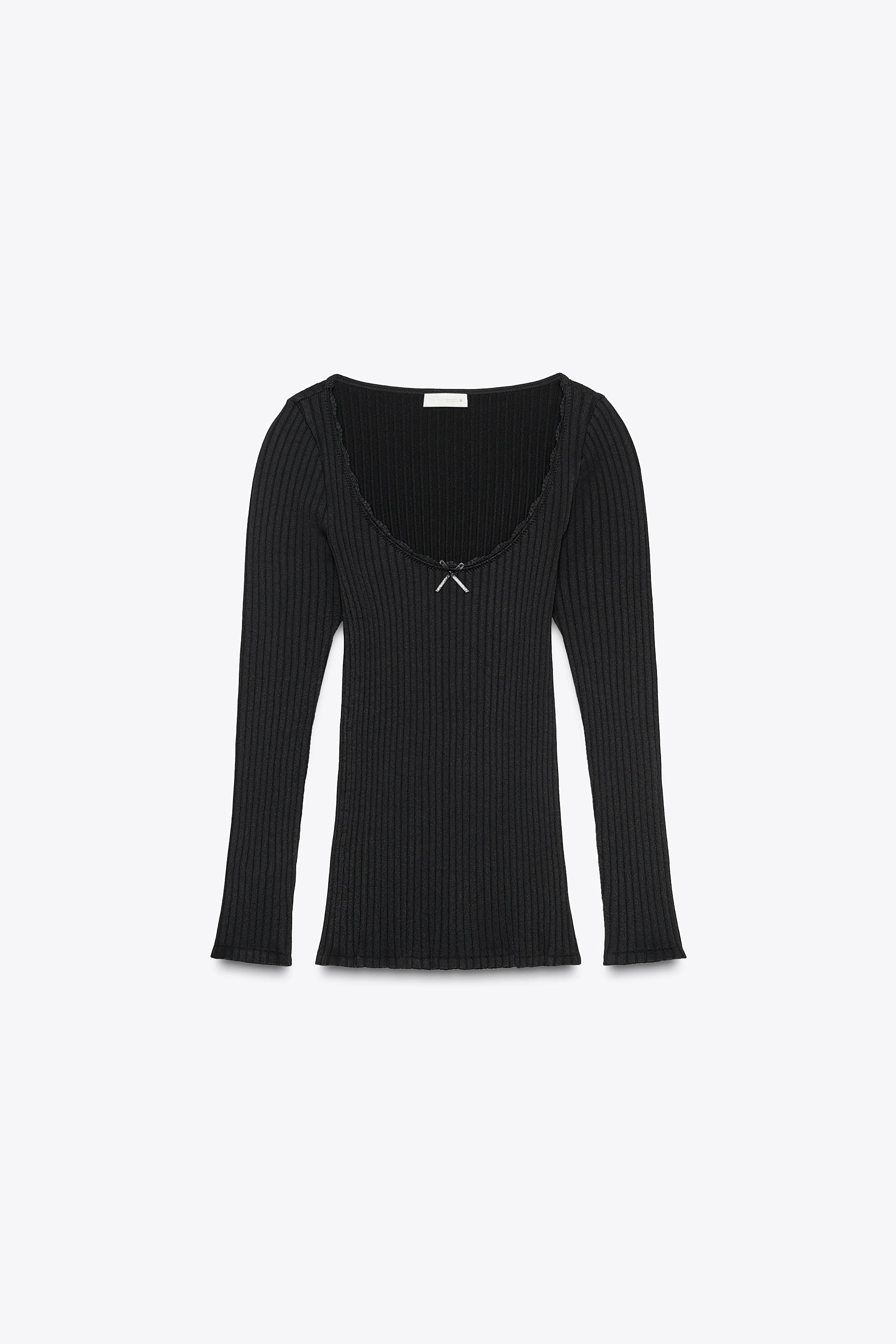 SEAMLESS RIB BOW TOP