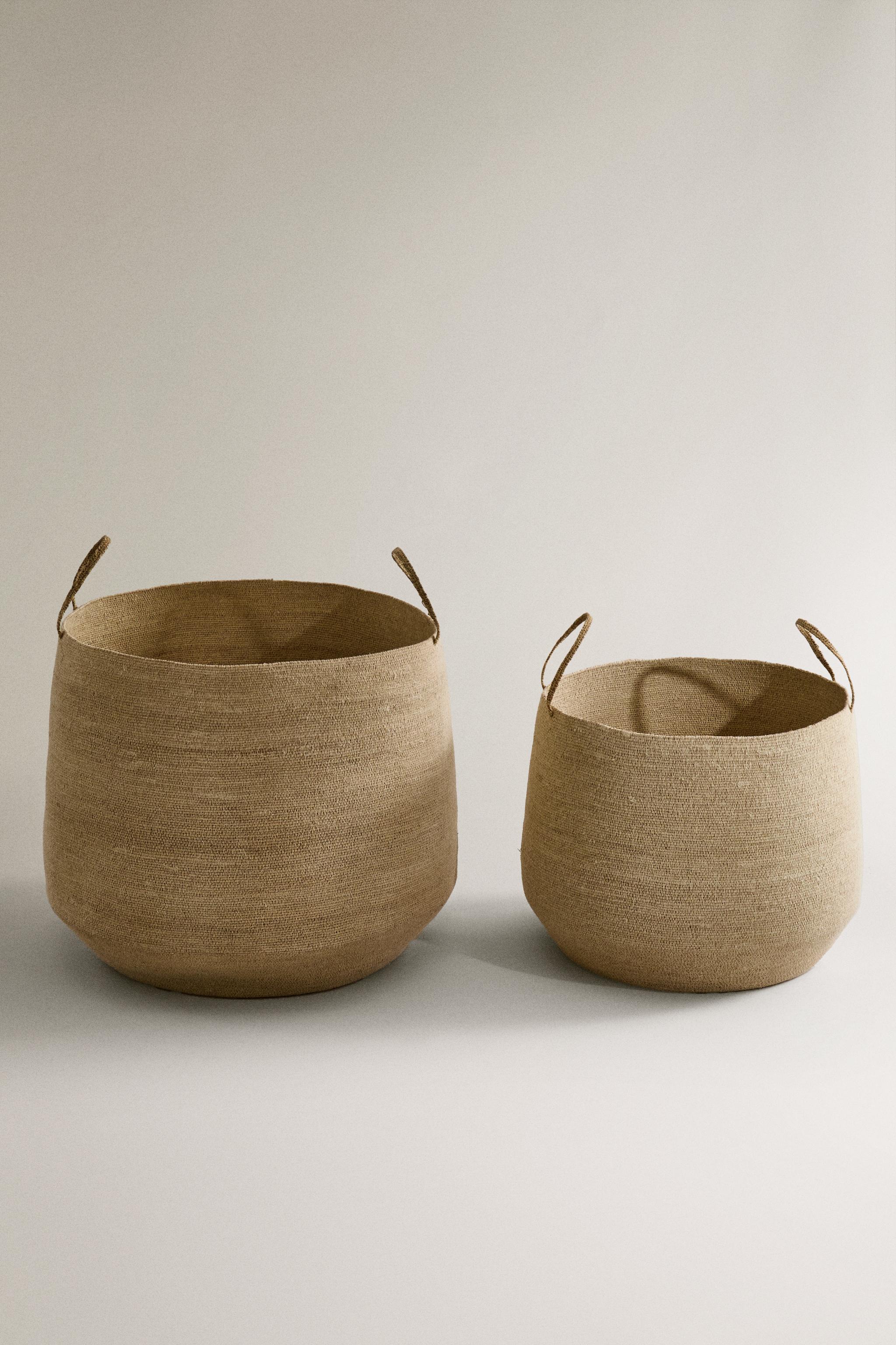SEAGRASS BASKETS WITH HANDLES