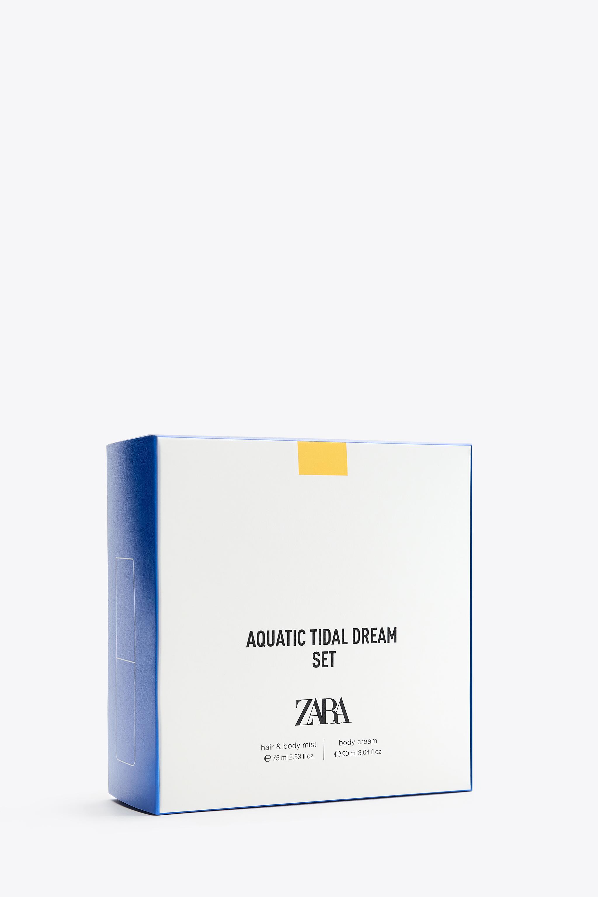 AQUATIC TIDAL DREAM HAIR & BODY MIST 75ML (2.54 FL. OZ) + BODY CREAM 90ML (3.04 FL. OZ).
