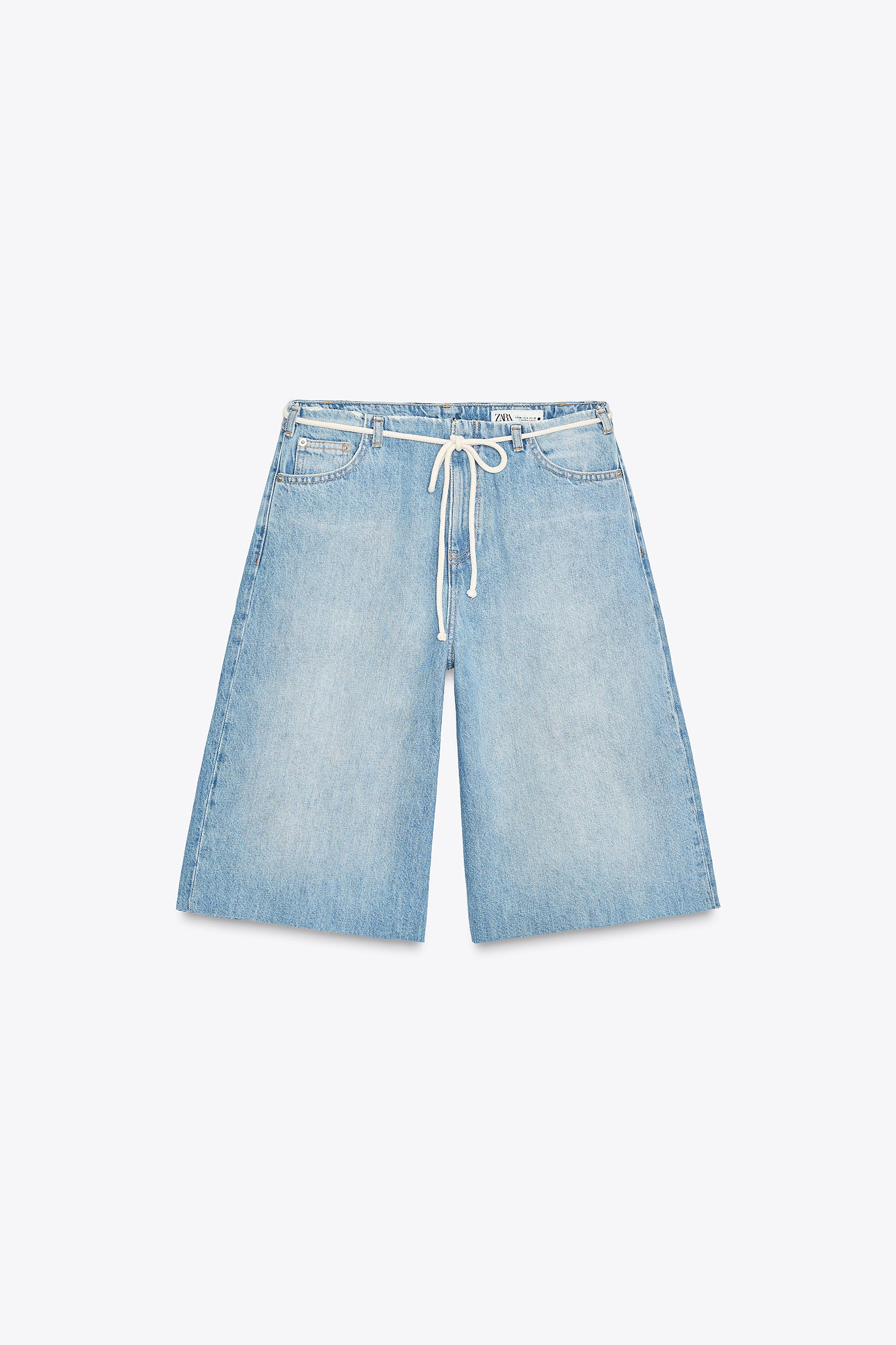 ZW COLLECTION LOW-RISE DENIM BERMUDA SHORTS