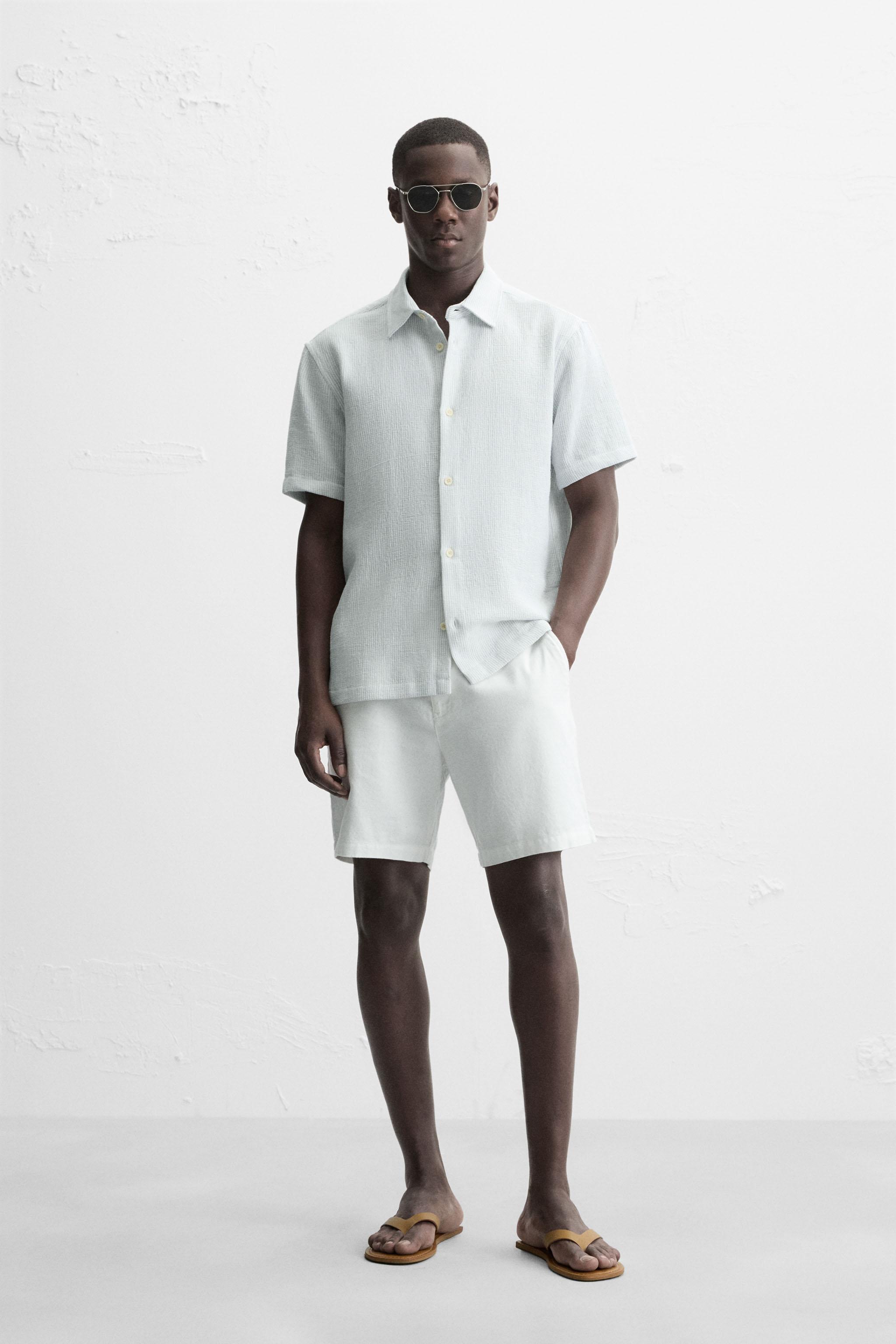 COTTON LINEN SHORTS