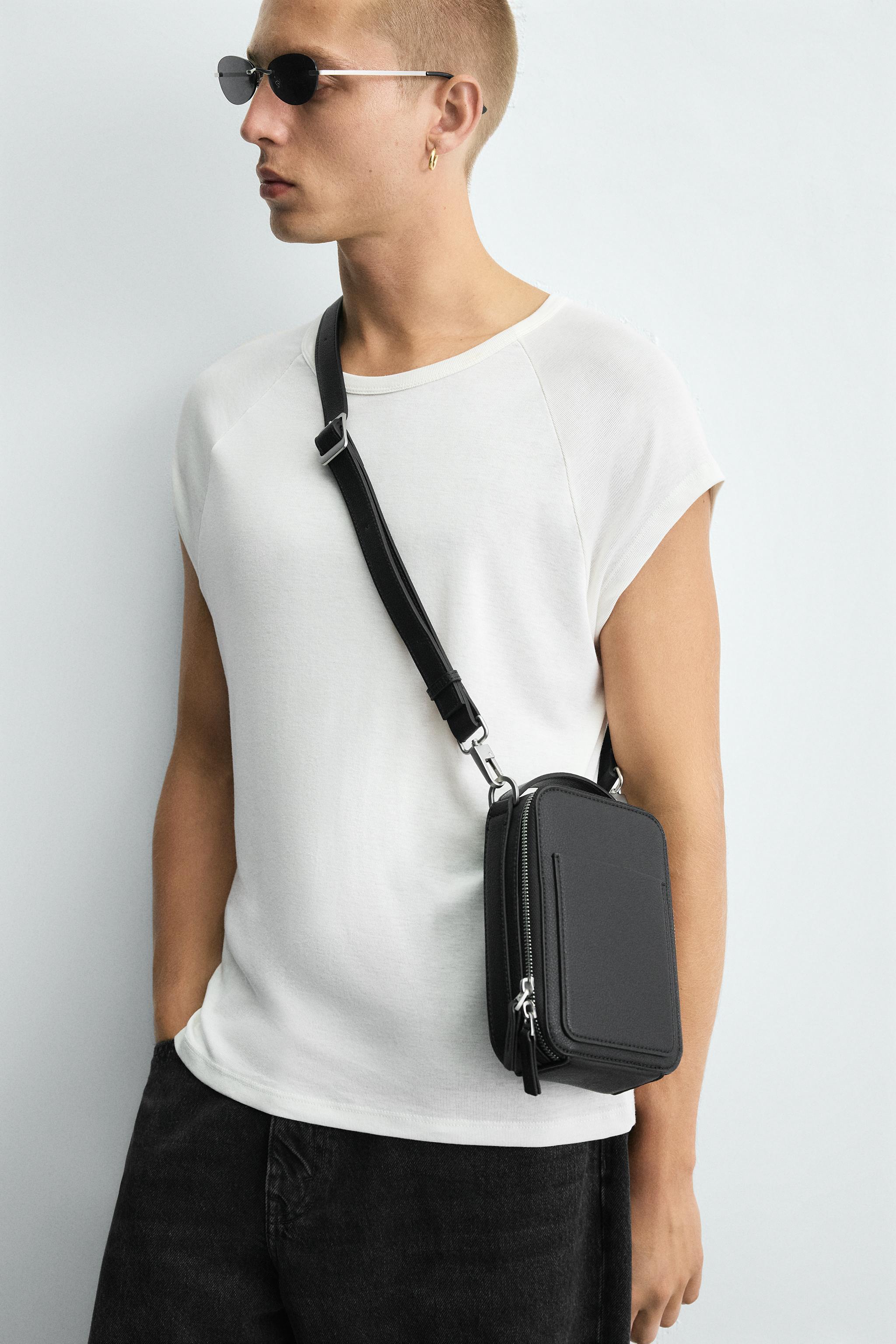TEXTURED VERTICAL CROSSBODY BAG
