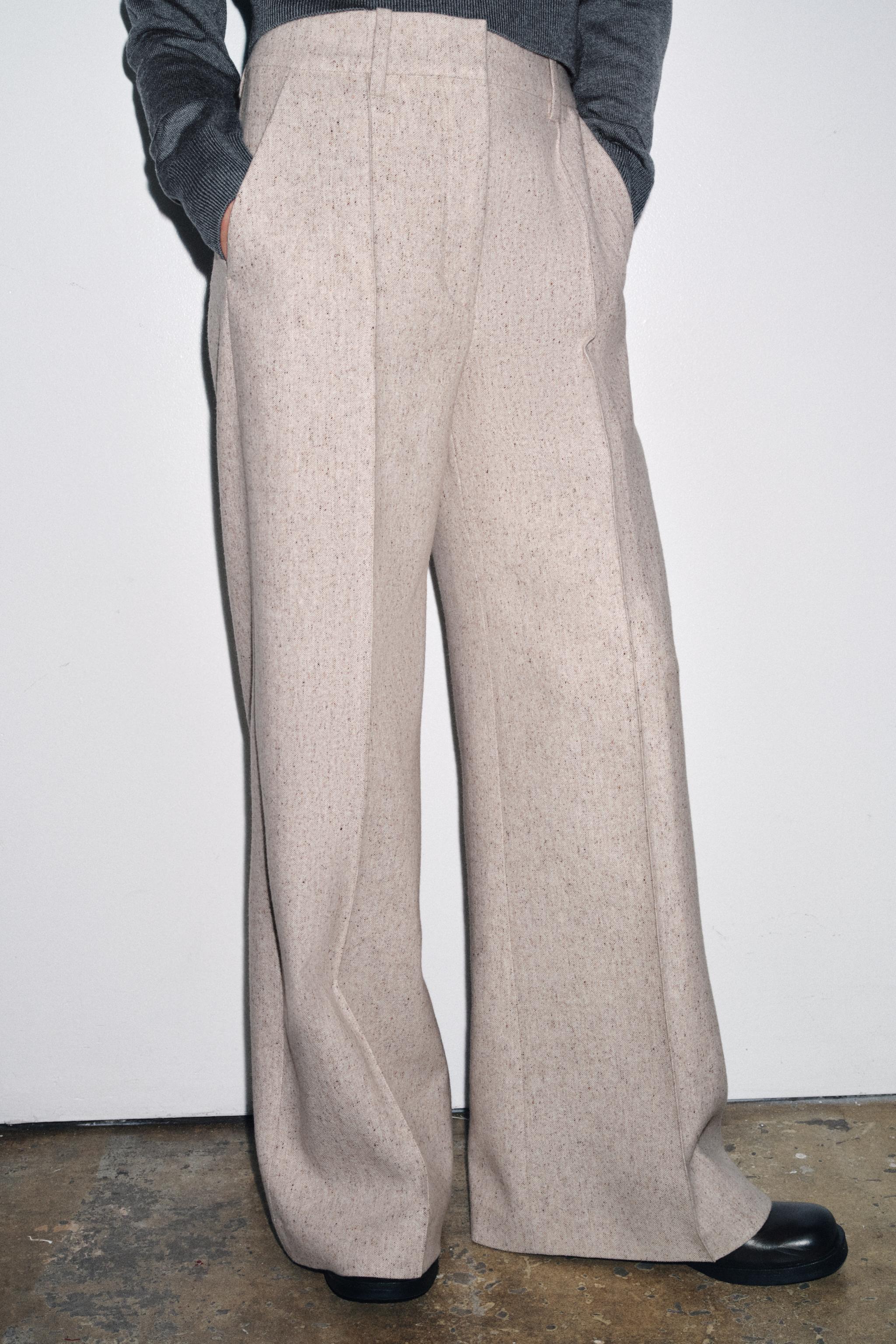 ZW COLLECTION WIDE LEG STRUCTURE PANTS