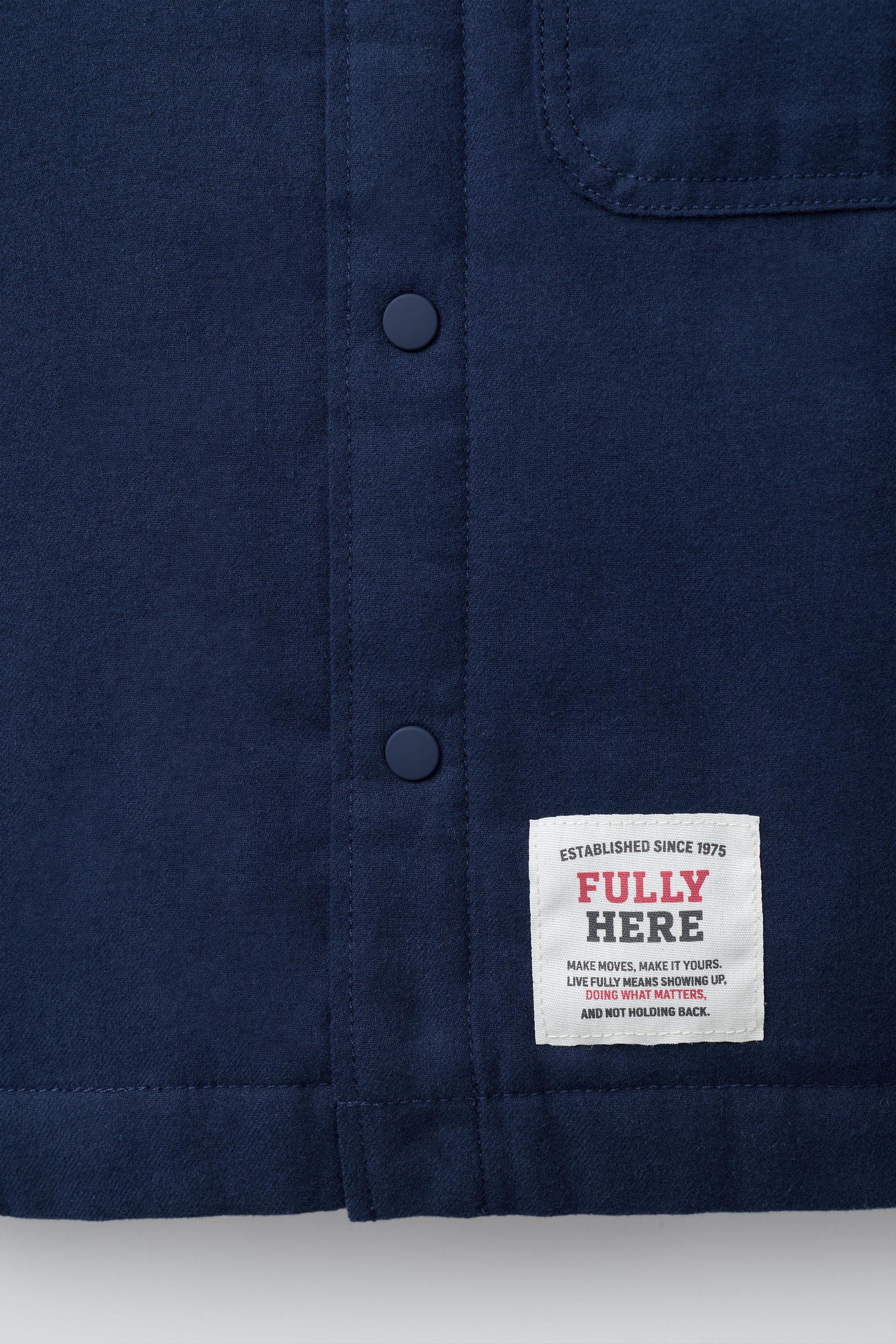 QUILTED LABEL OVERSHIRT