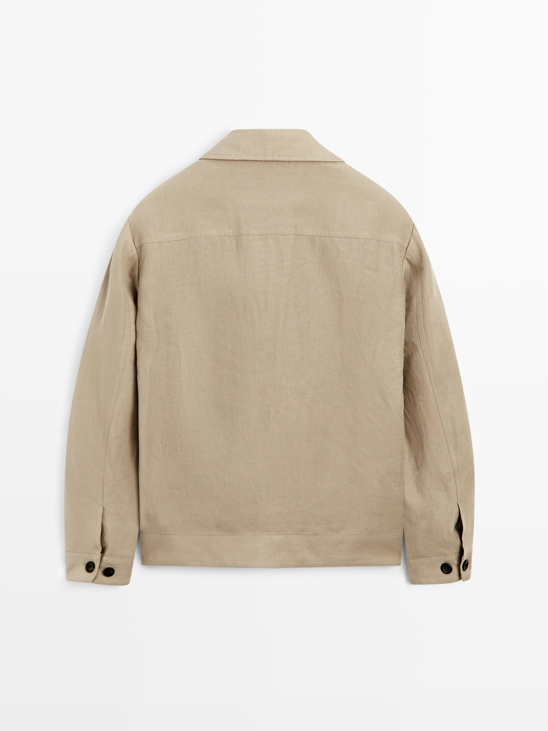 100% linen total look jacket