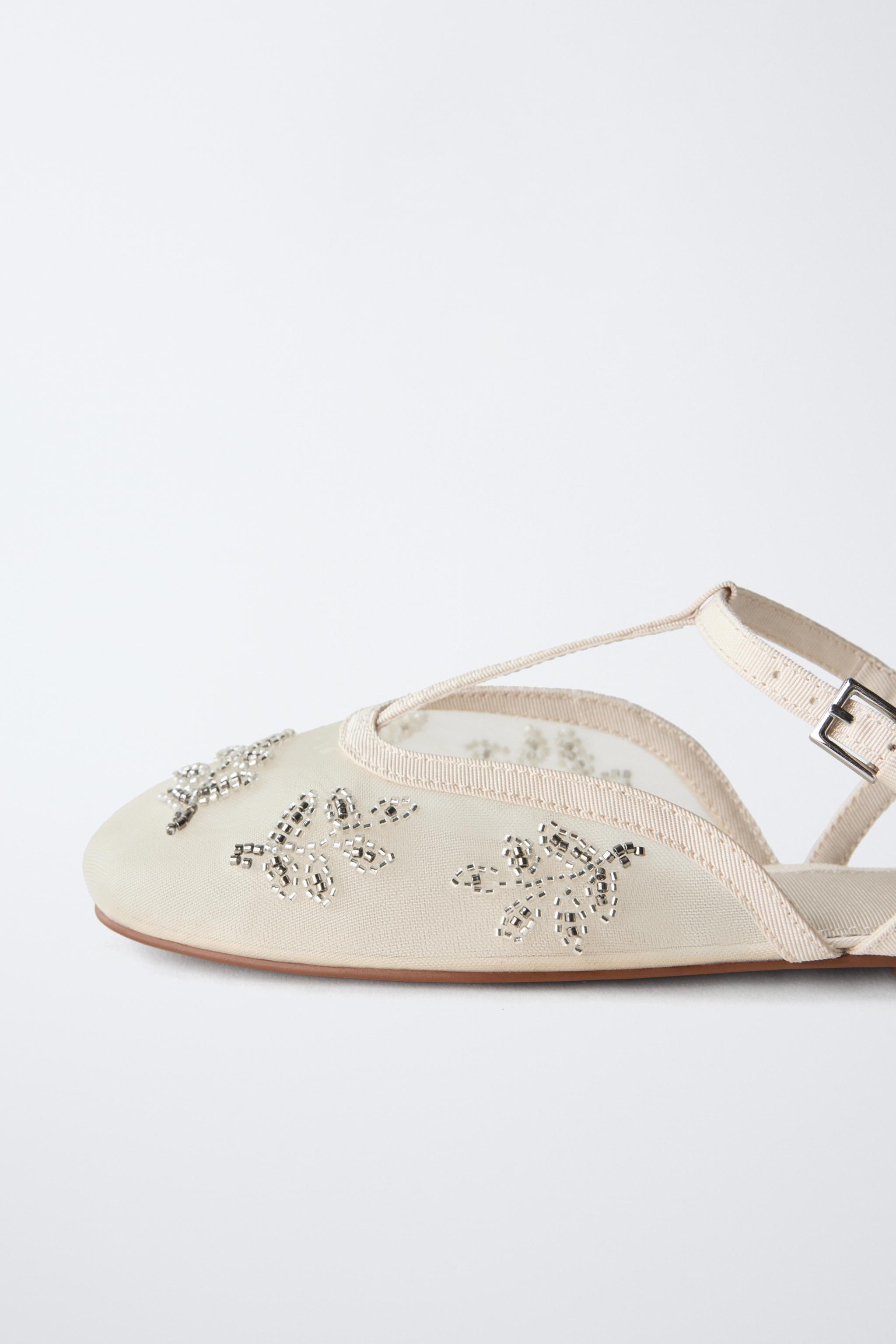 EMBROIDERED FANTASY SLINGBACK BALLET FLATS