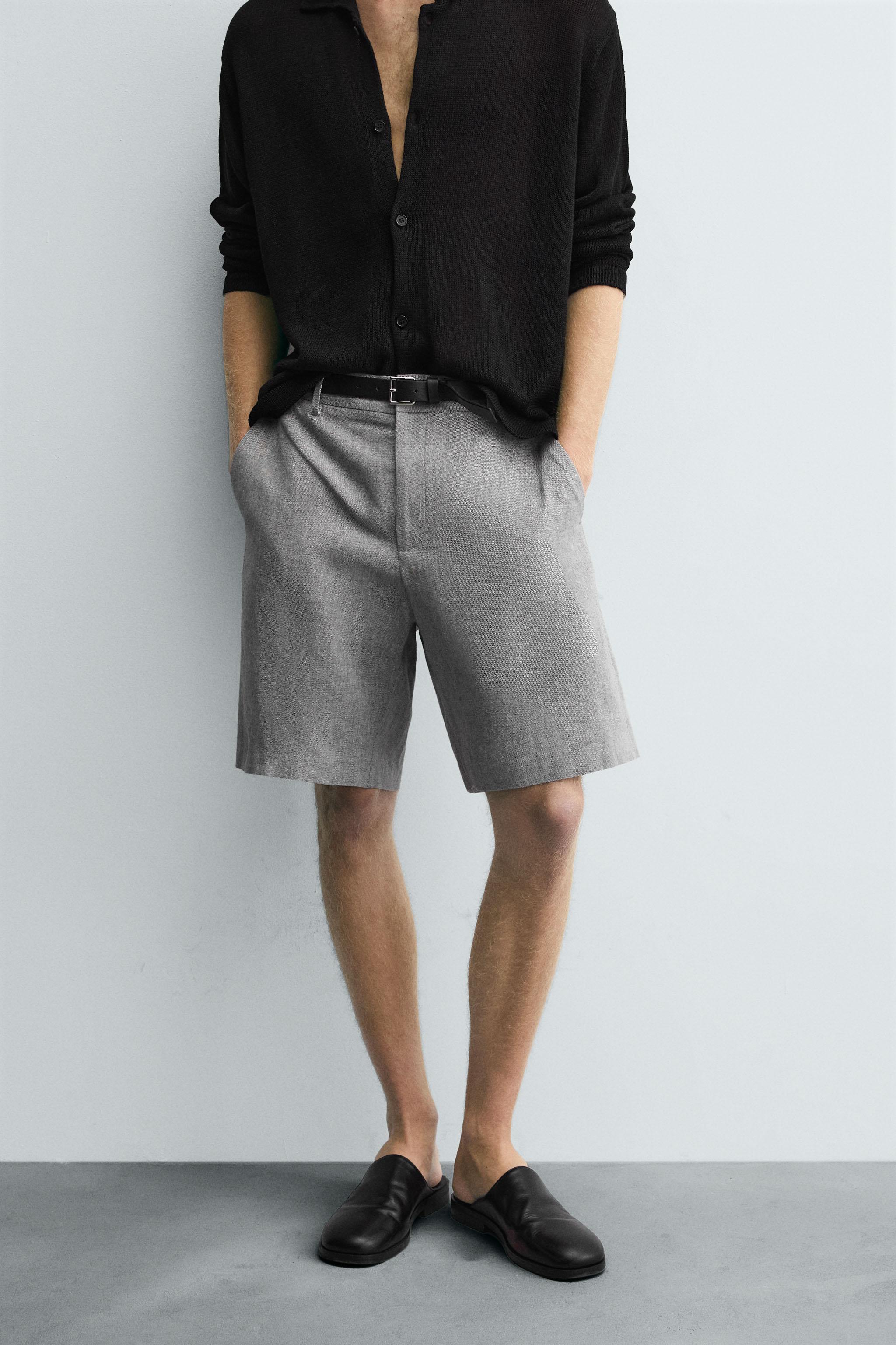 COTTON LINEN SHORTS