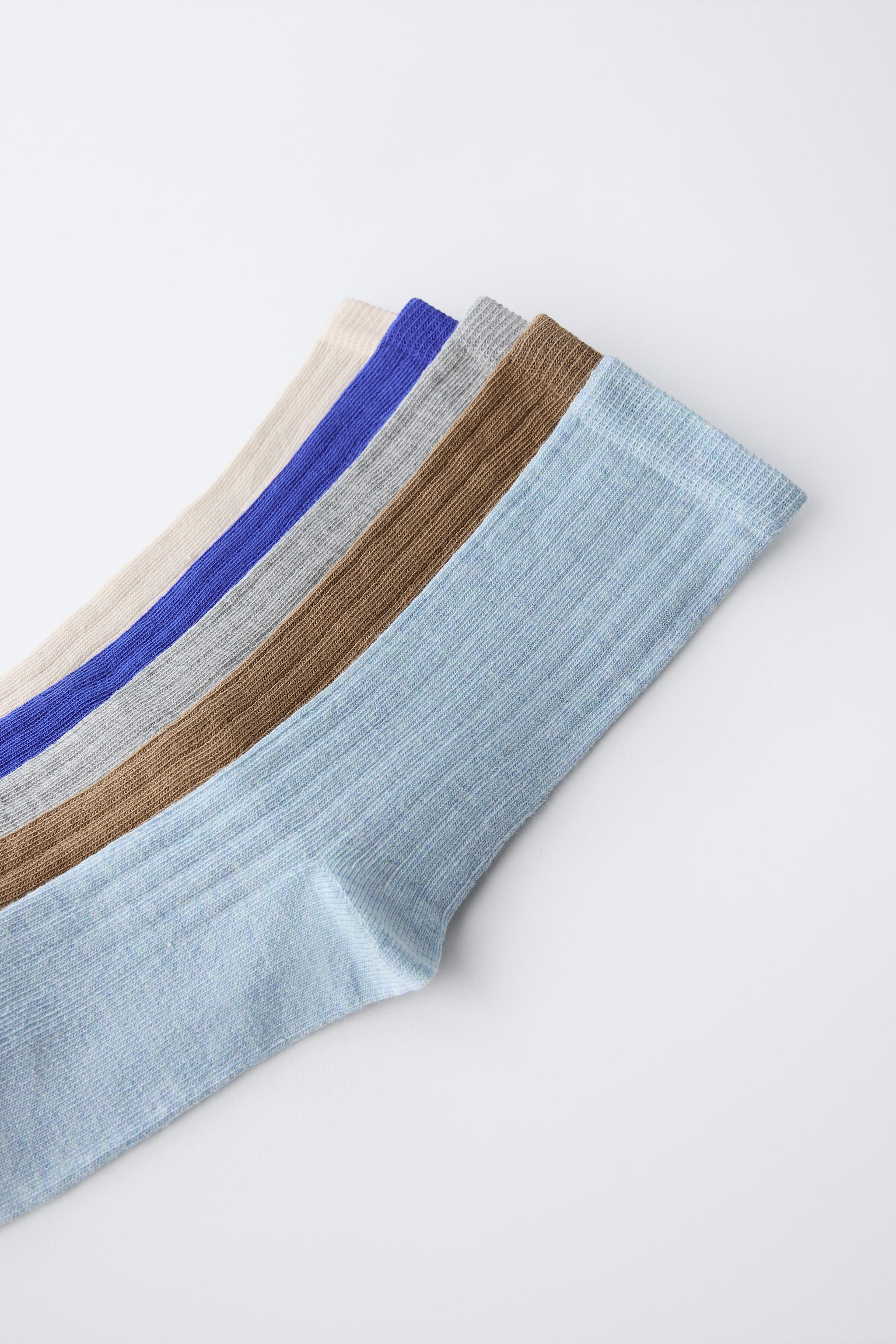 FIVE-PACK OF LONG RIBBED SOCKS