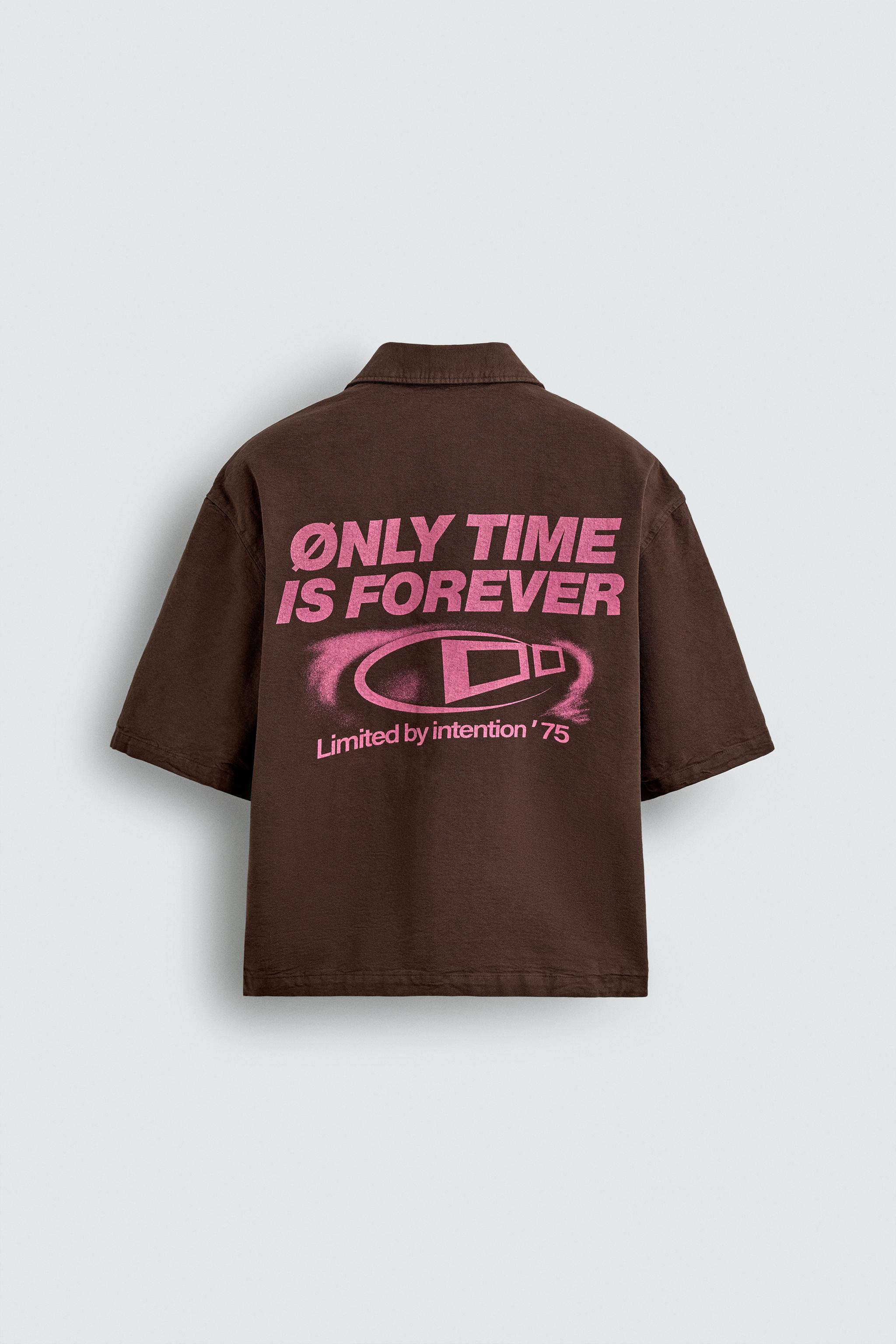 CONTRAST GRAPHIC PRINT SHIRT