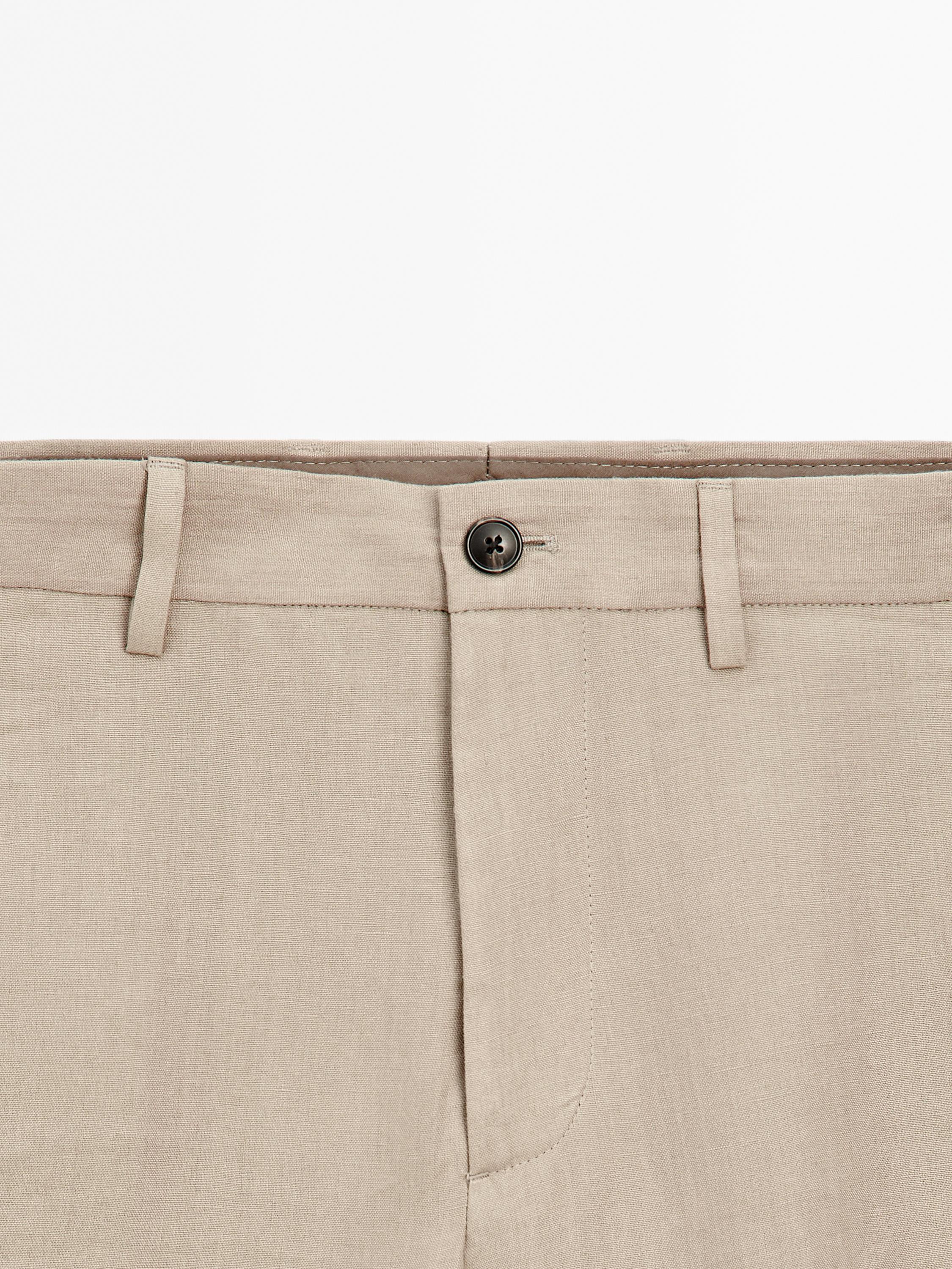 Flowing 100% linen trousers