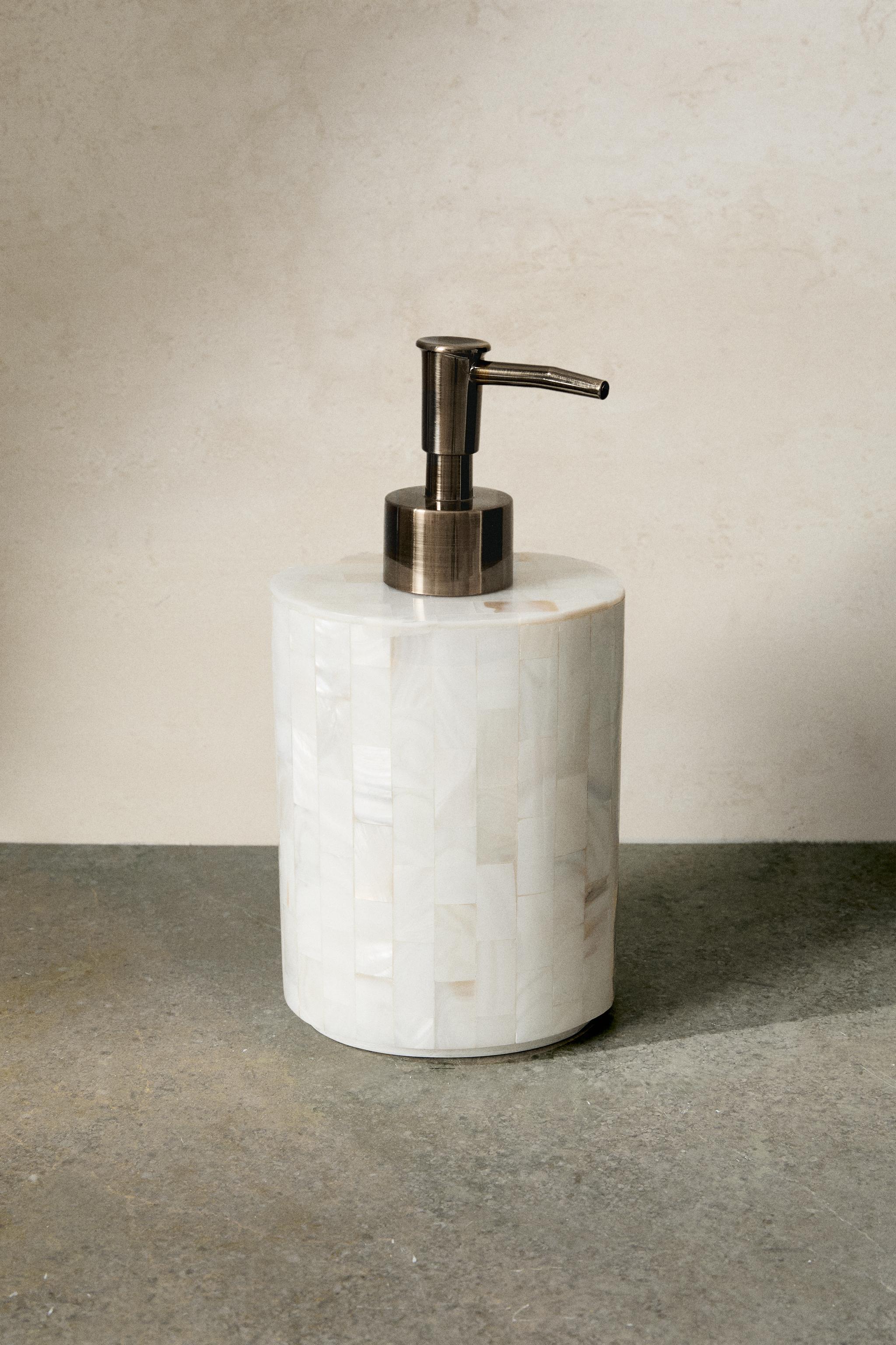 MOTHER-OF-PEARL-EFFECT SOAP DISPENSER