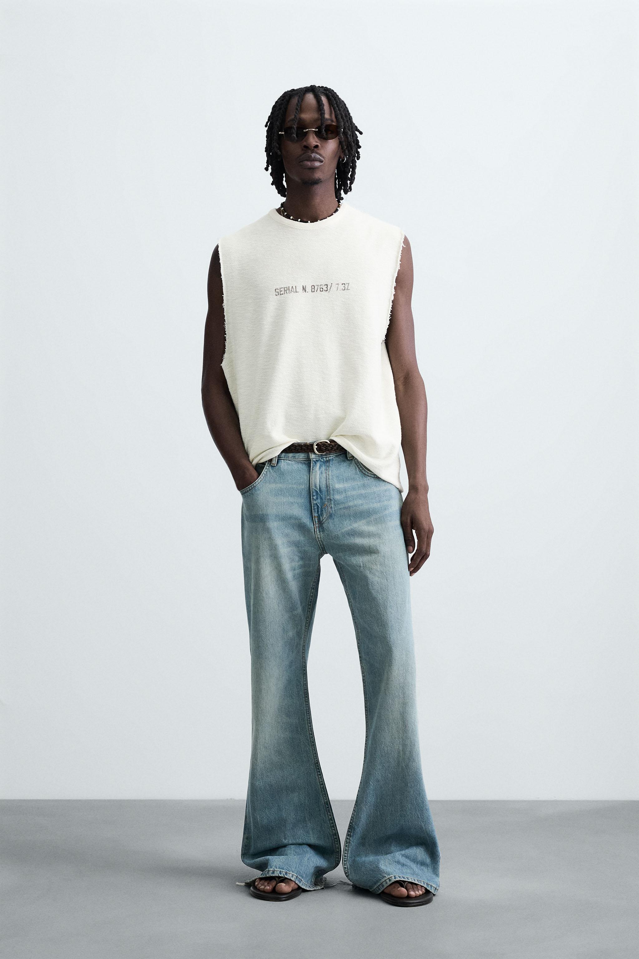 WASHED PRINT KNIT TANK TOP