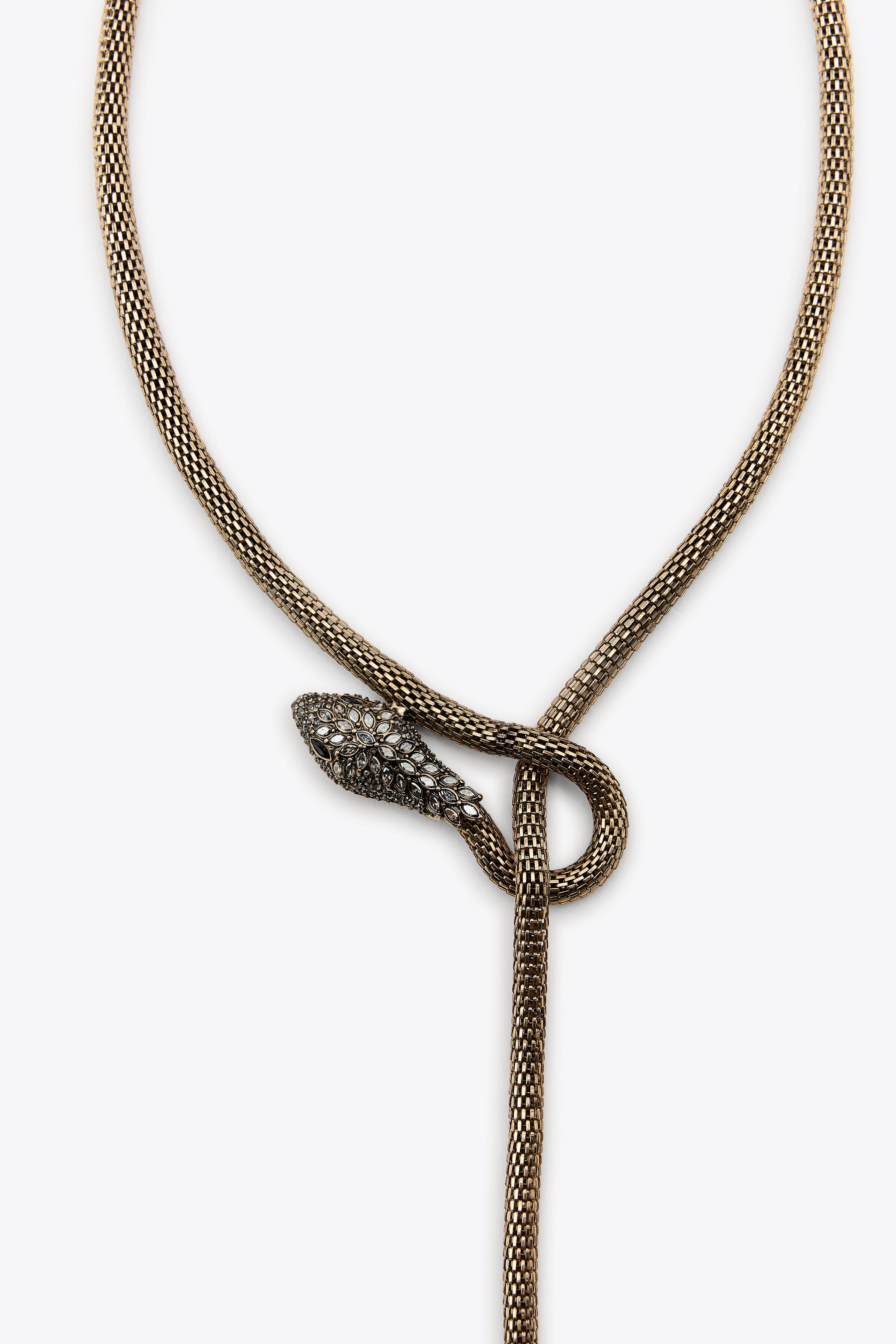 TEXTURED SNAKE NECKLACE