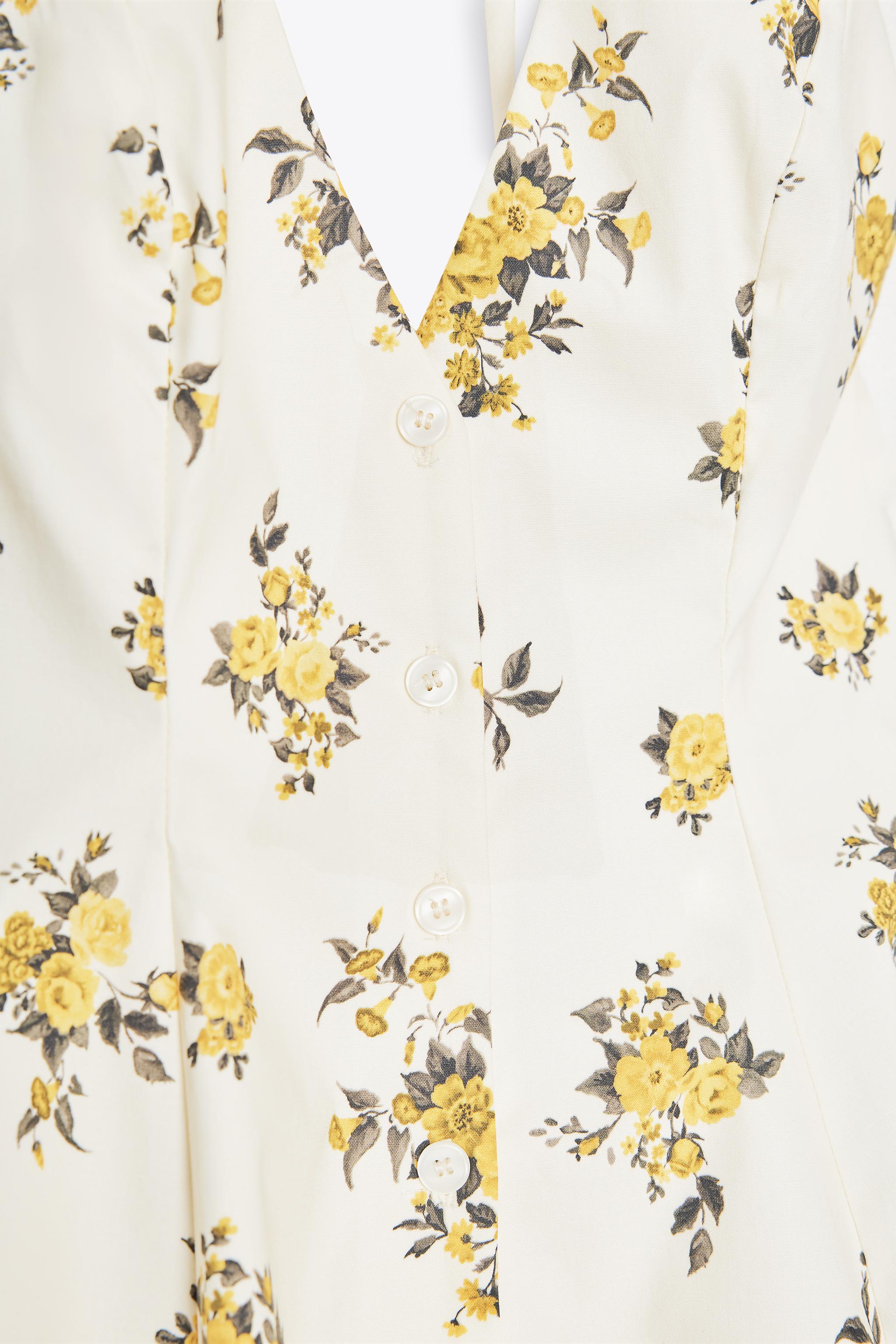 FLORAL PRINT HALTER MINI DRESS