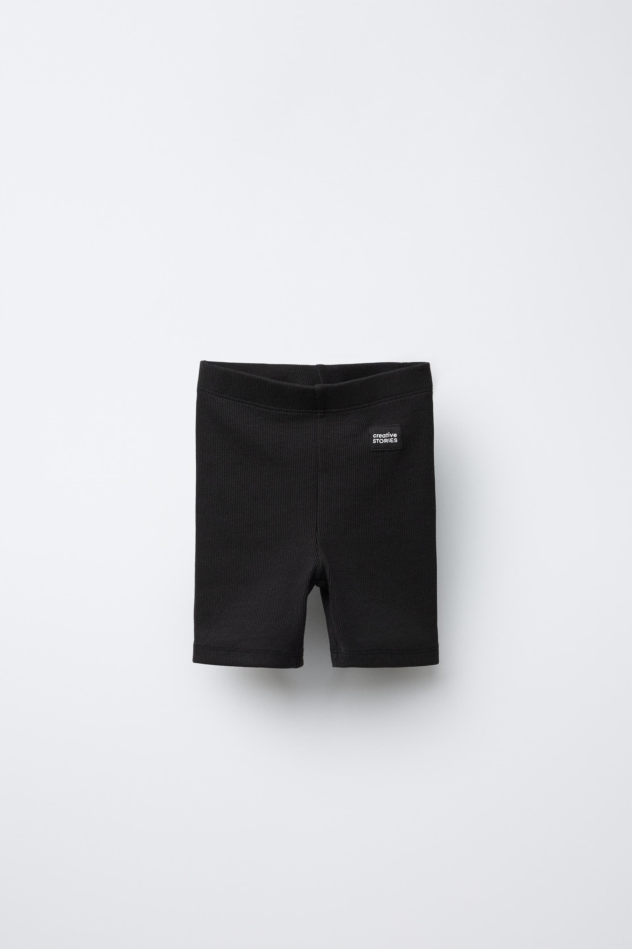 RIB-KNIT BIKE SHORTS