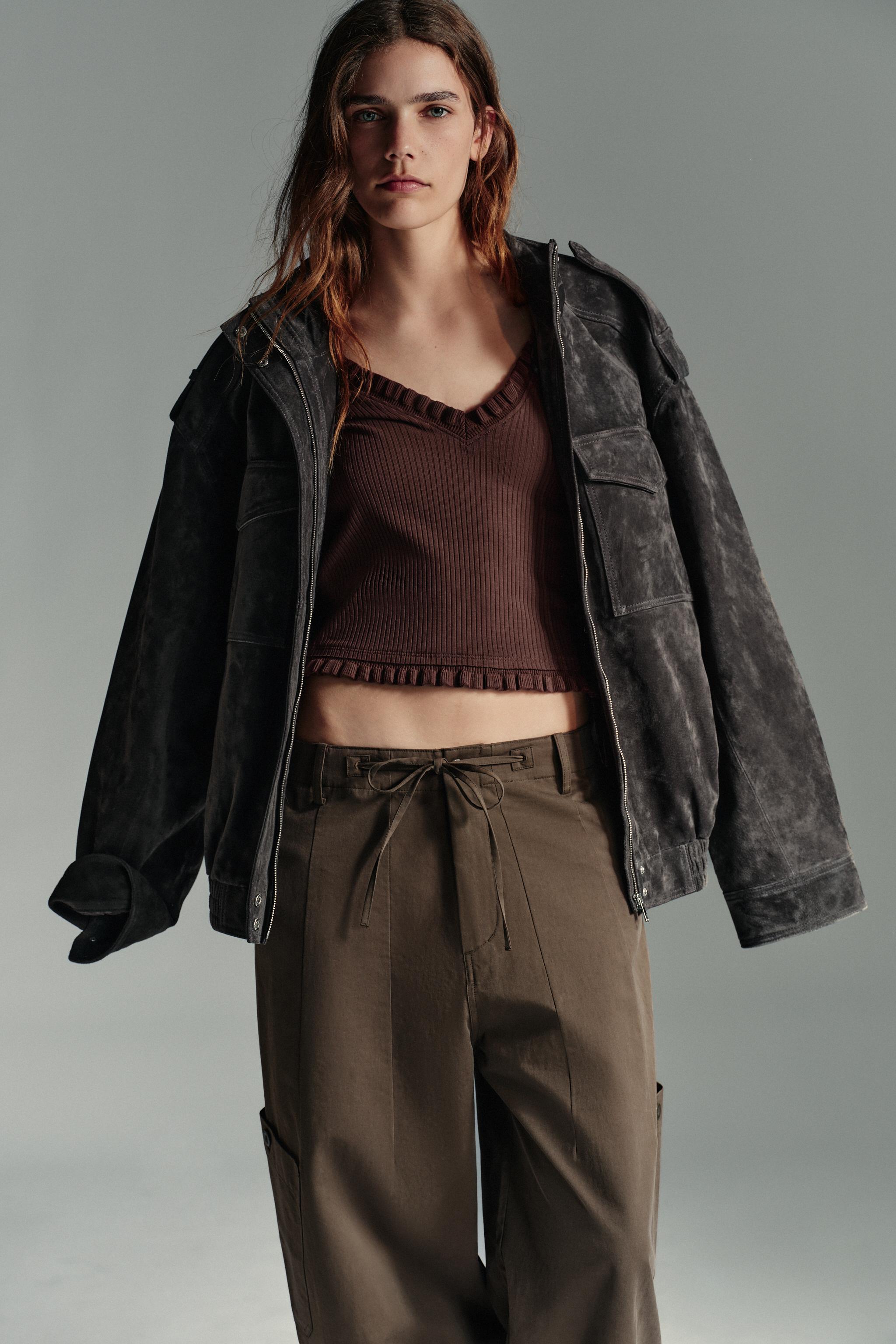 RUFFLED LONG SLEEVE TOP