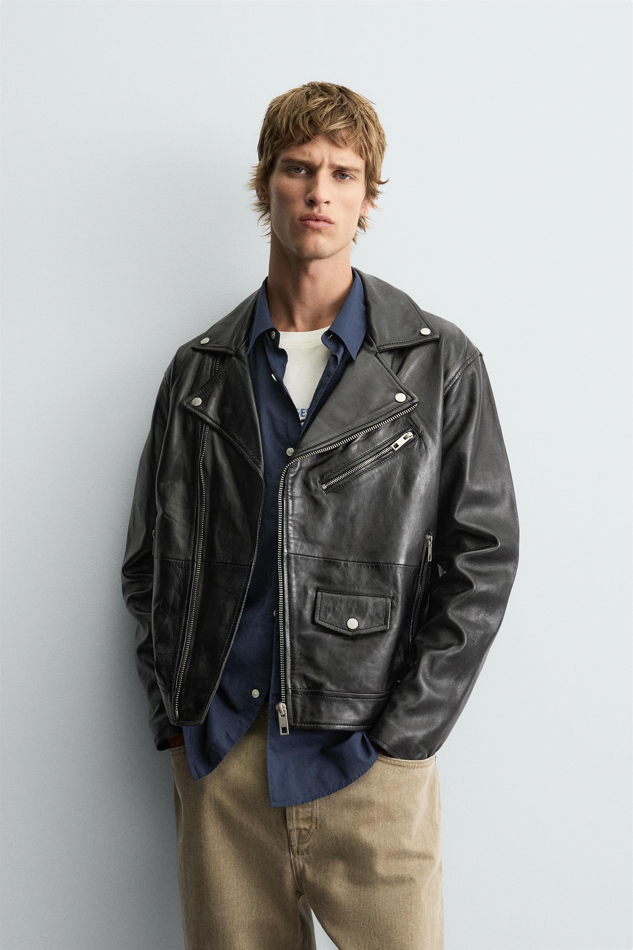 LEATHER BIKER JACKET