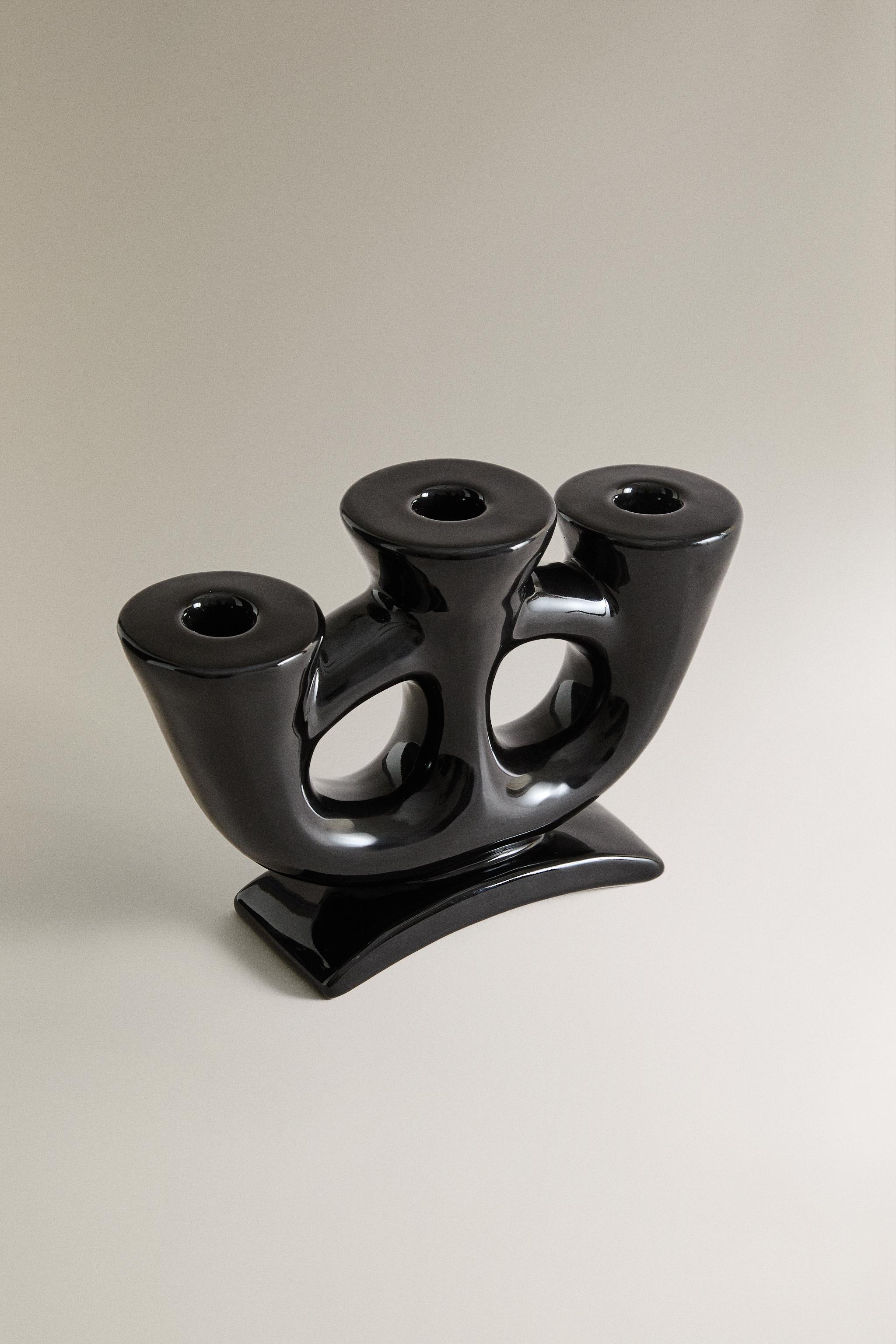 TRIPLE CERAMIC CANDLESTICK X COLLAGERIE