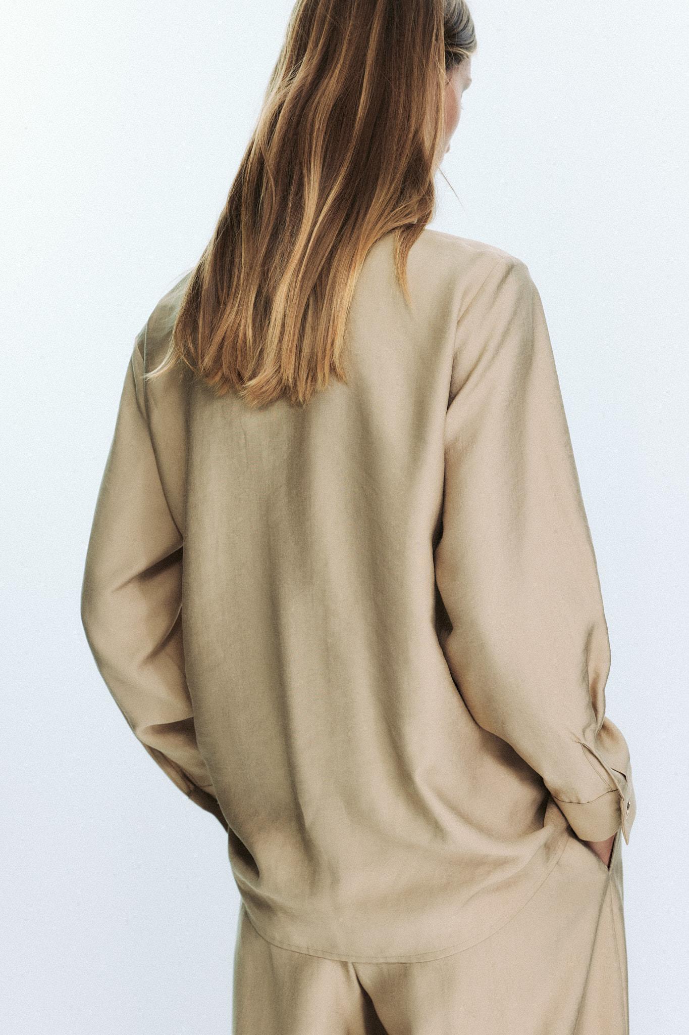 GOLD BUTTON WRAP SHIRT