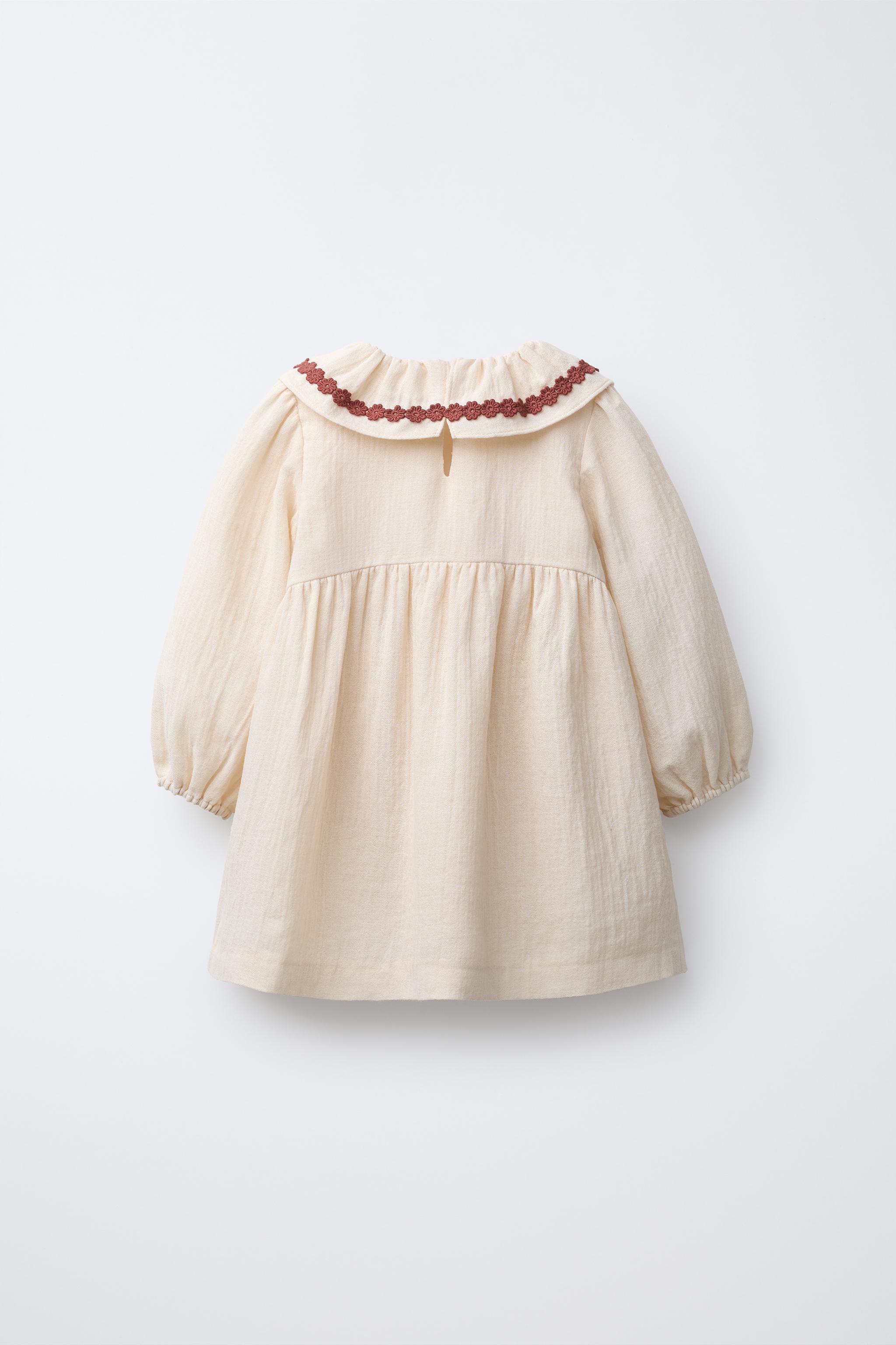 EMBROIDERED FLORAL TEXTURE DRESS