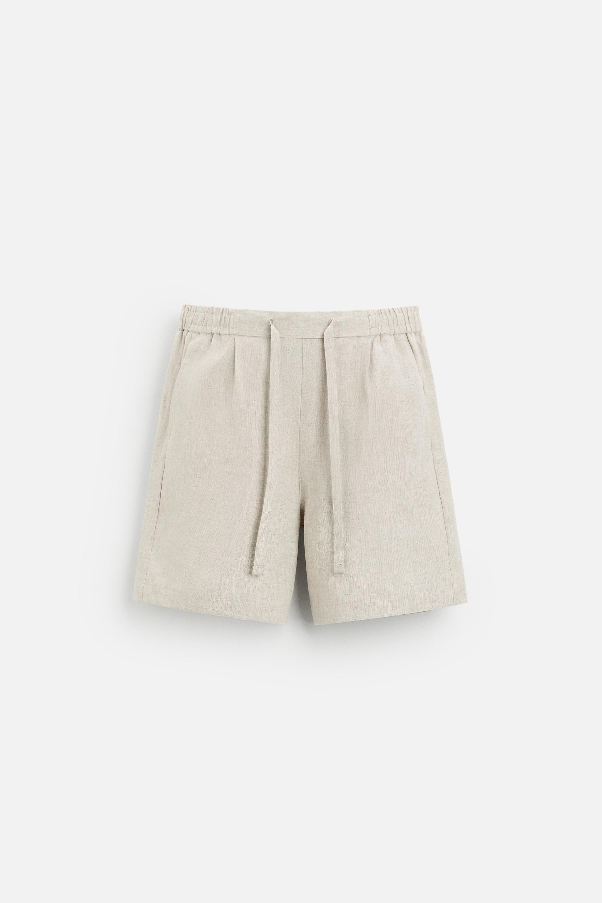 100% LINEN SHORTS