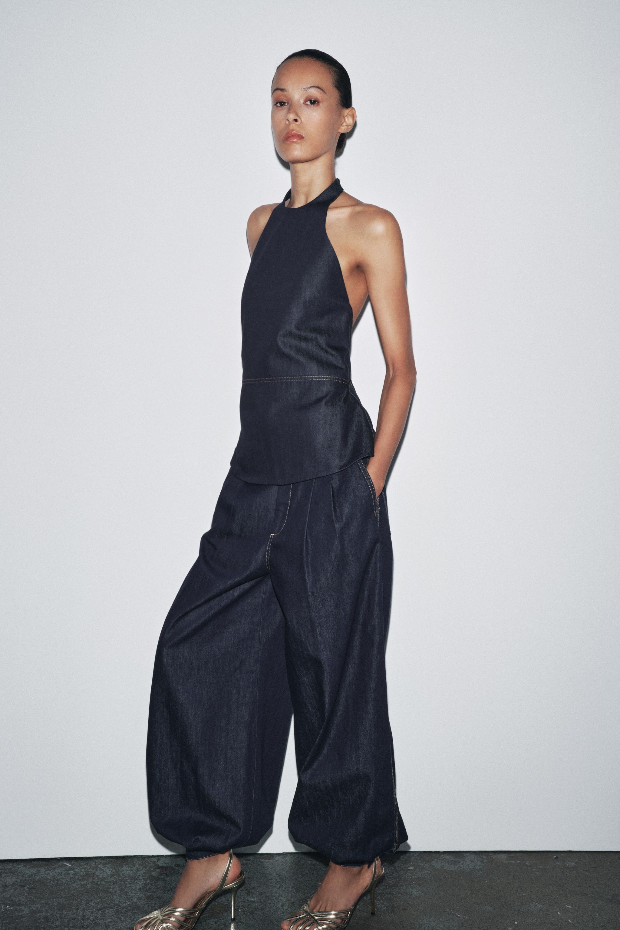 ZW COLLECTION DENIM BALLOON PANTS