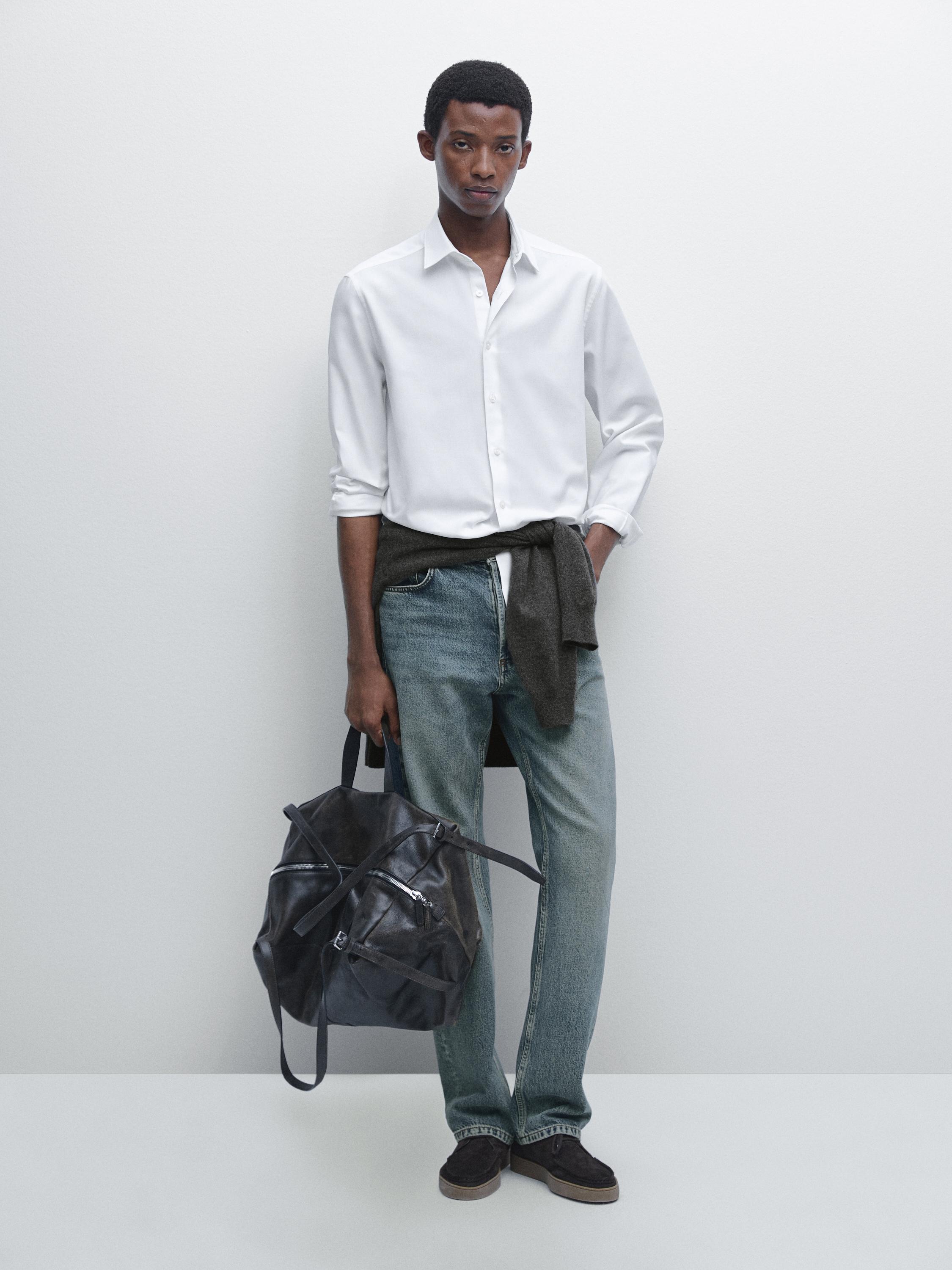 Regular fit textured shirt