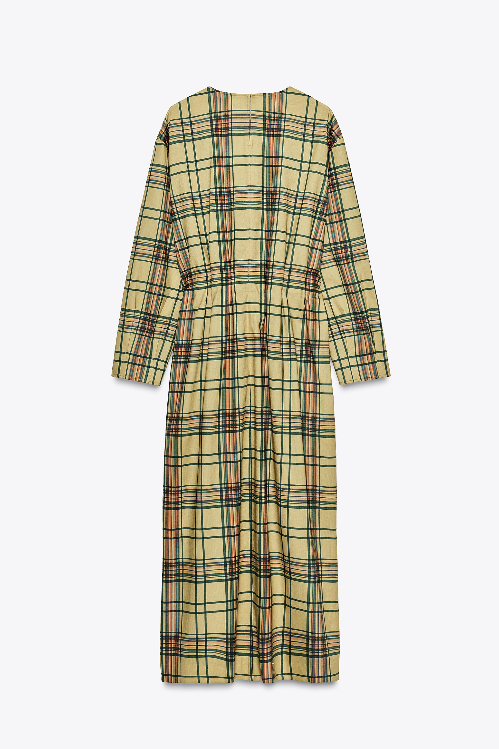 ZW COLLECTION PLAID MIDI DRESS
