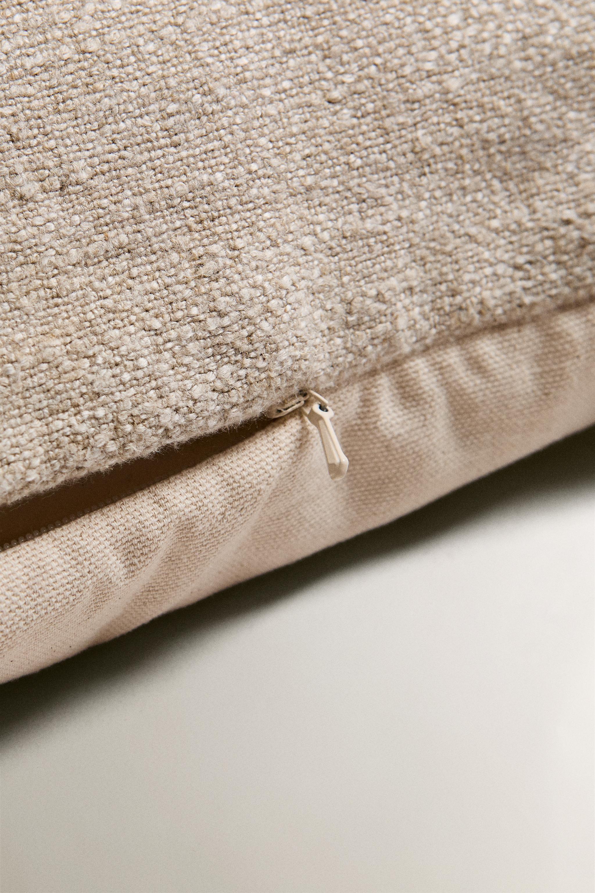 BACKSTITCHED THROW PILLOW COVER