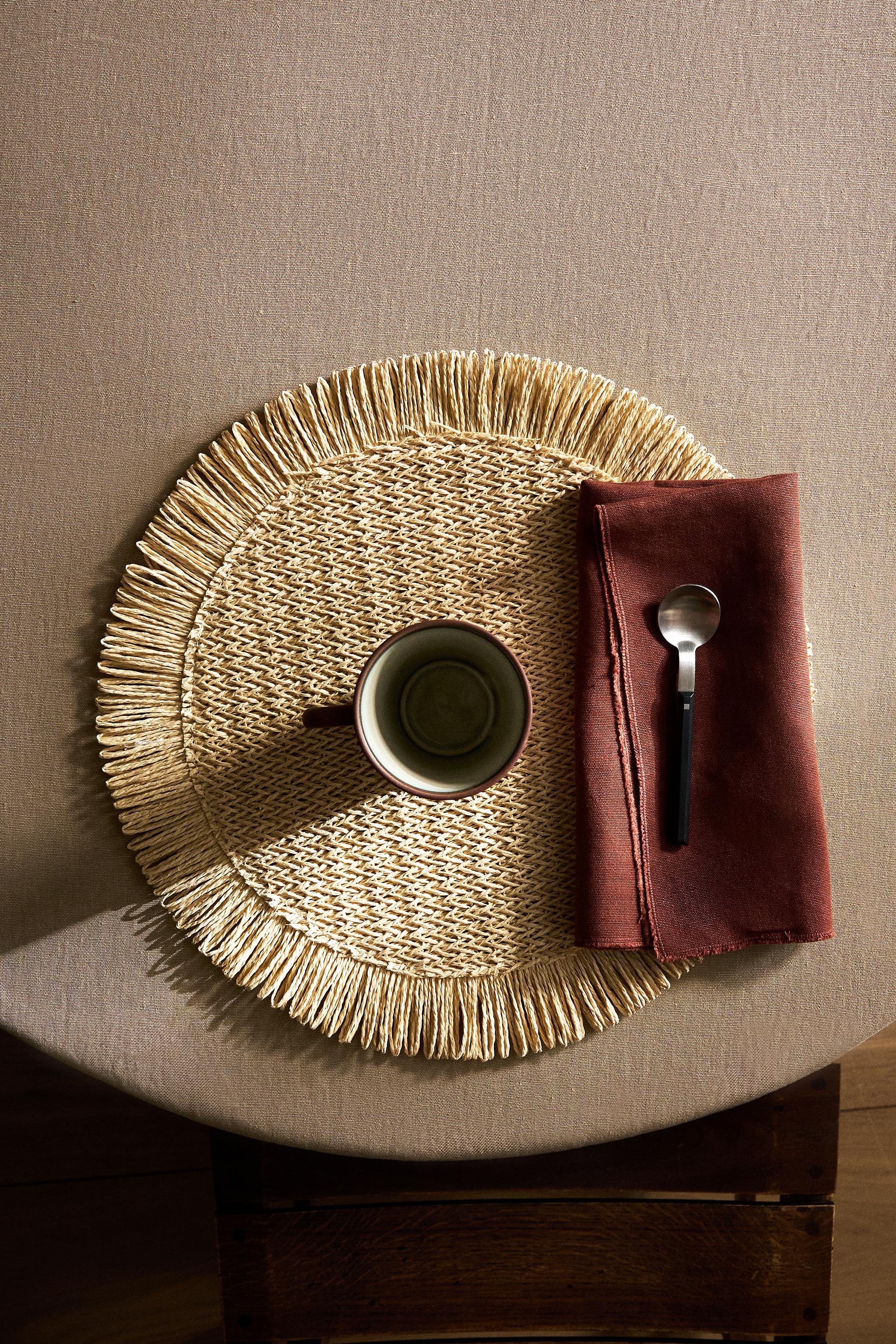 FRINGED PAPER PLACEMAT (PACK OF 2)