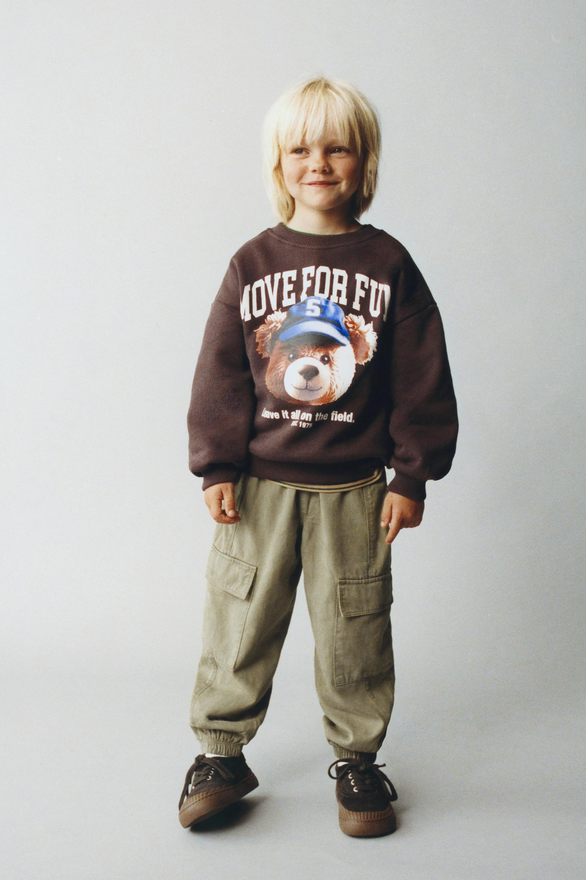 BEAR PRINT SWEATSHIRT