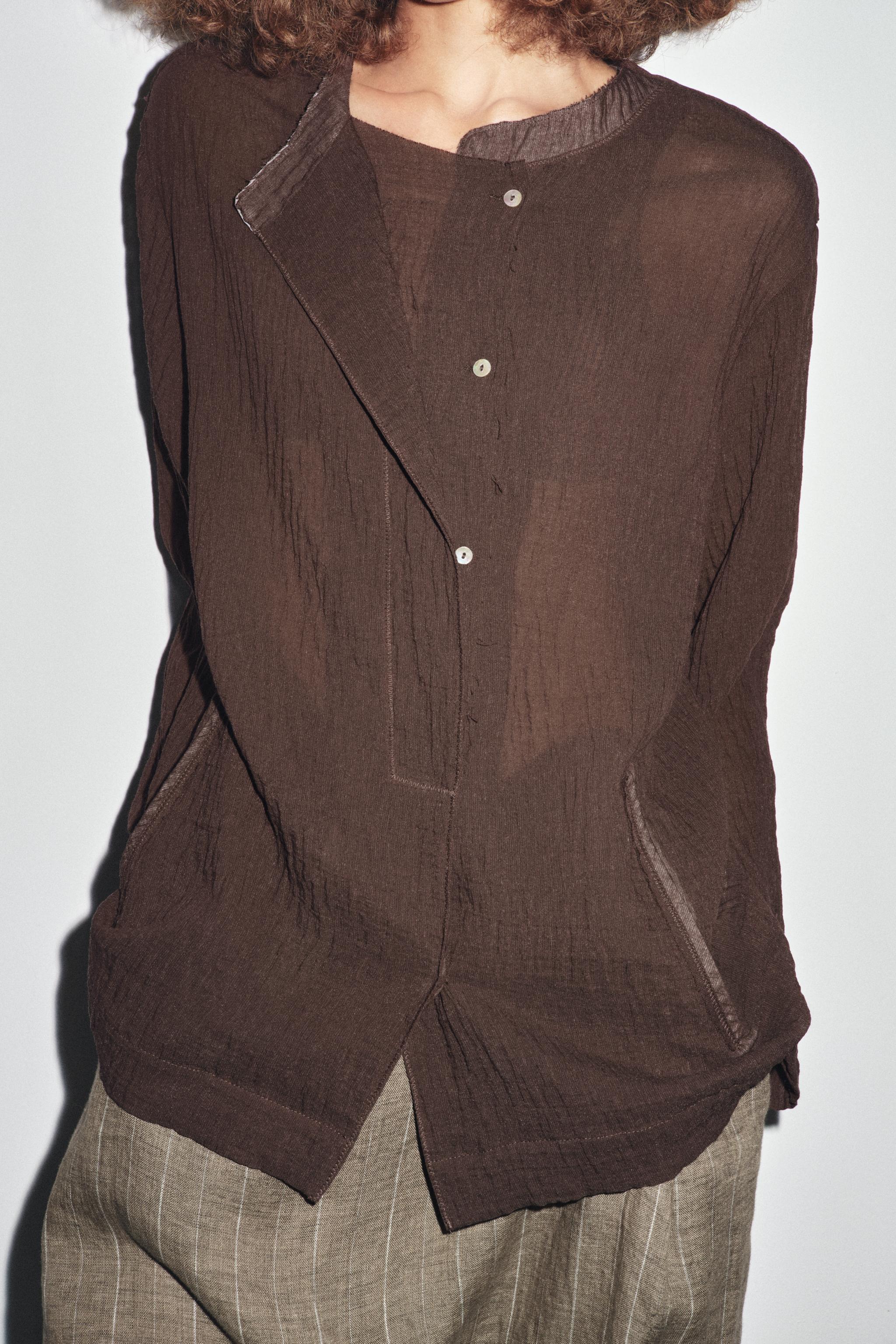 TEXTURED SHIRT WITH VISCOSE