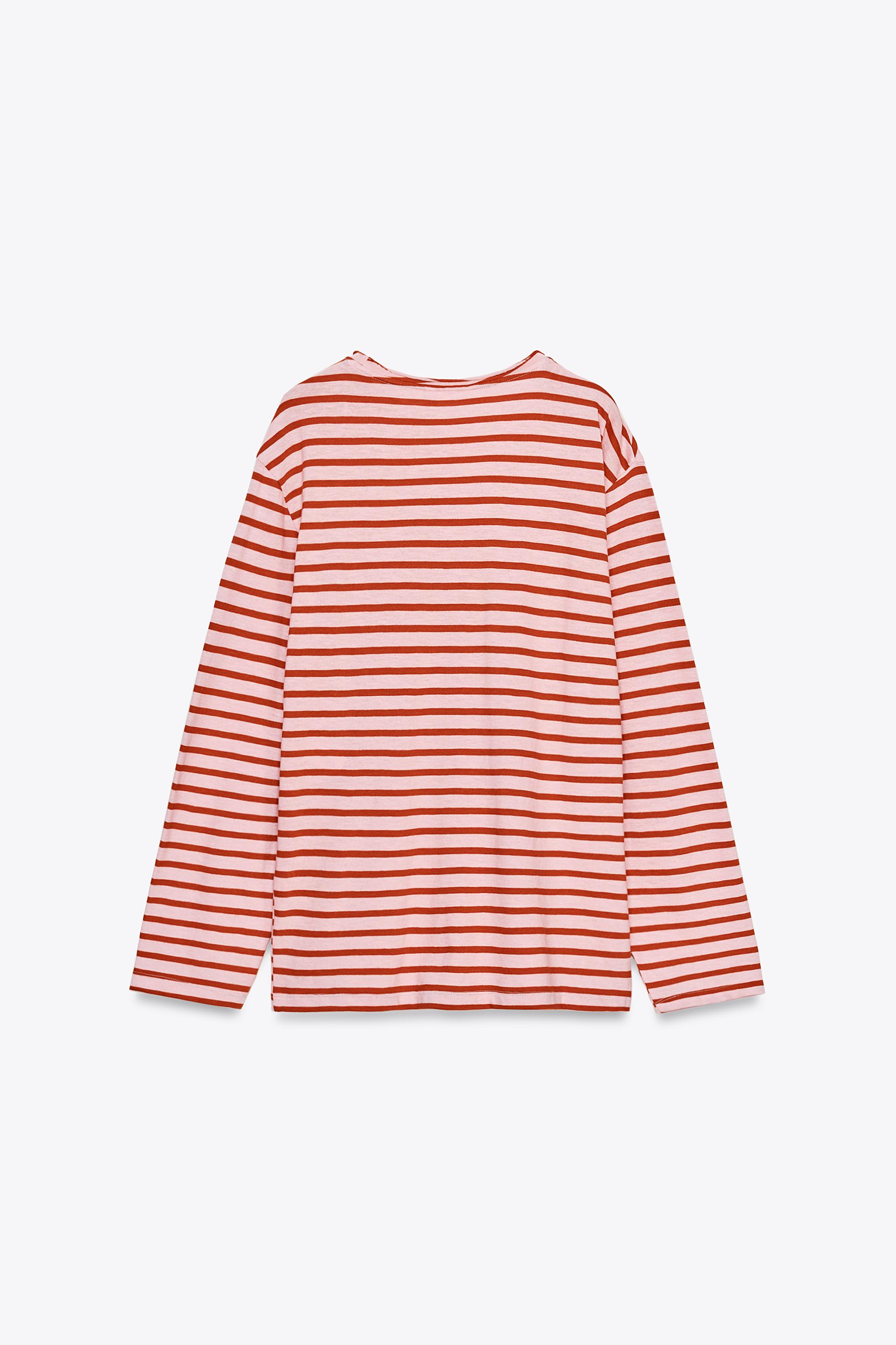SLUB STRIPED COTTON T-SHIRT