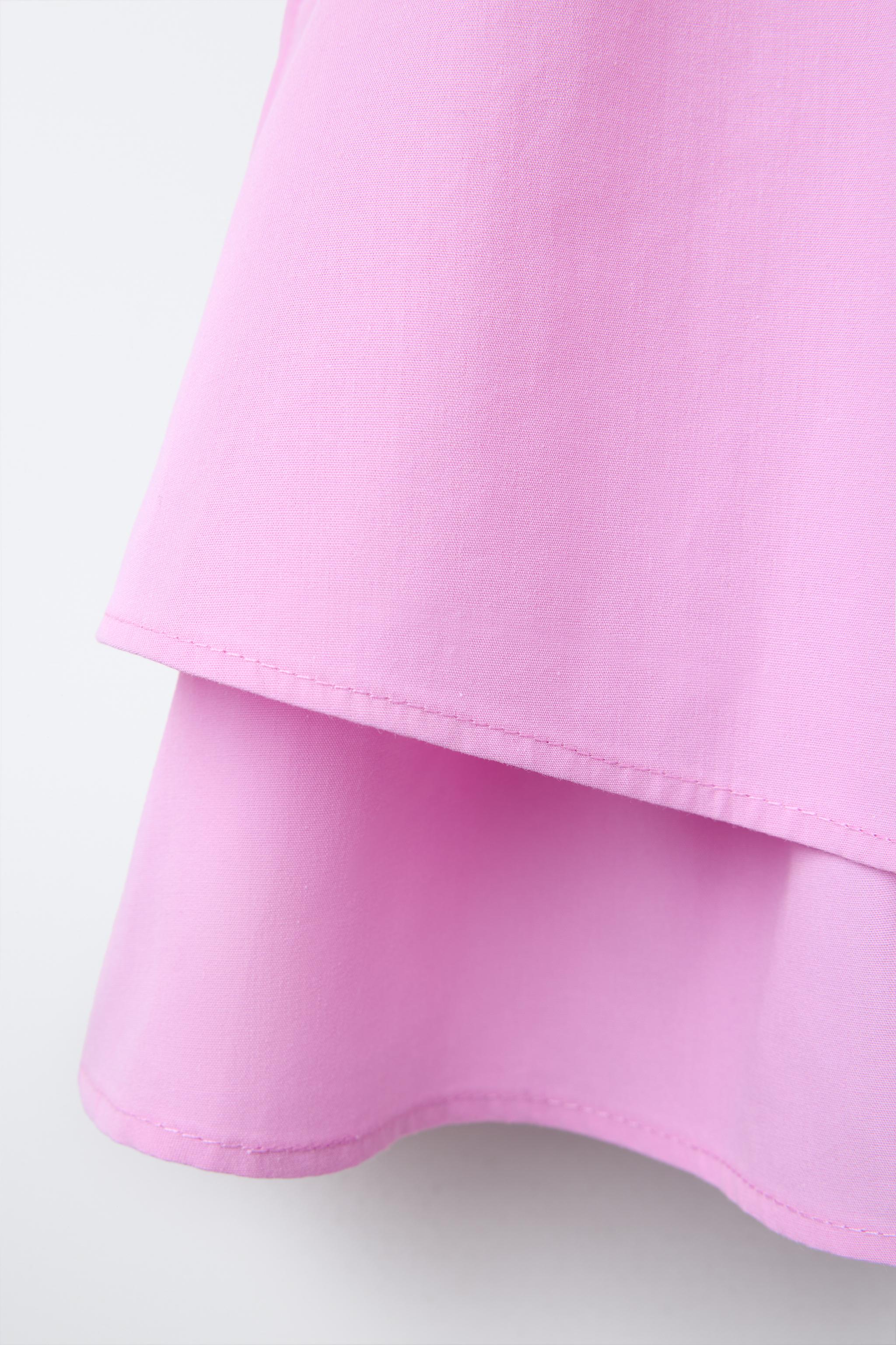 DOUBLE RUFFLE LACE POPLIN TOP